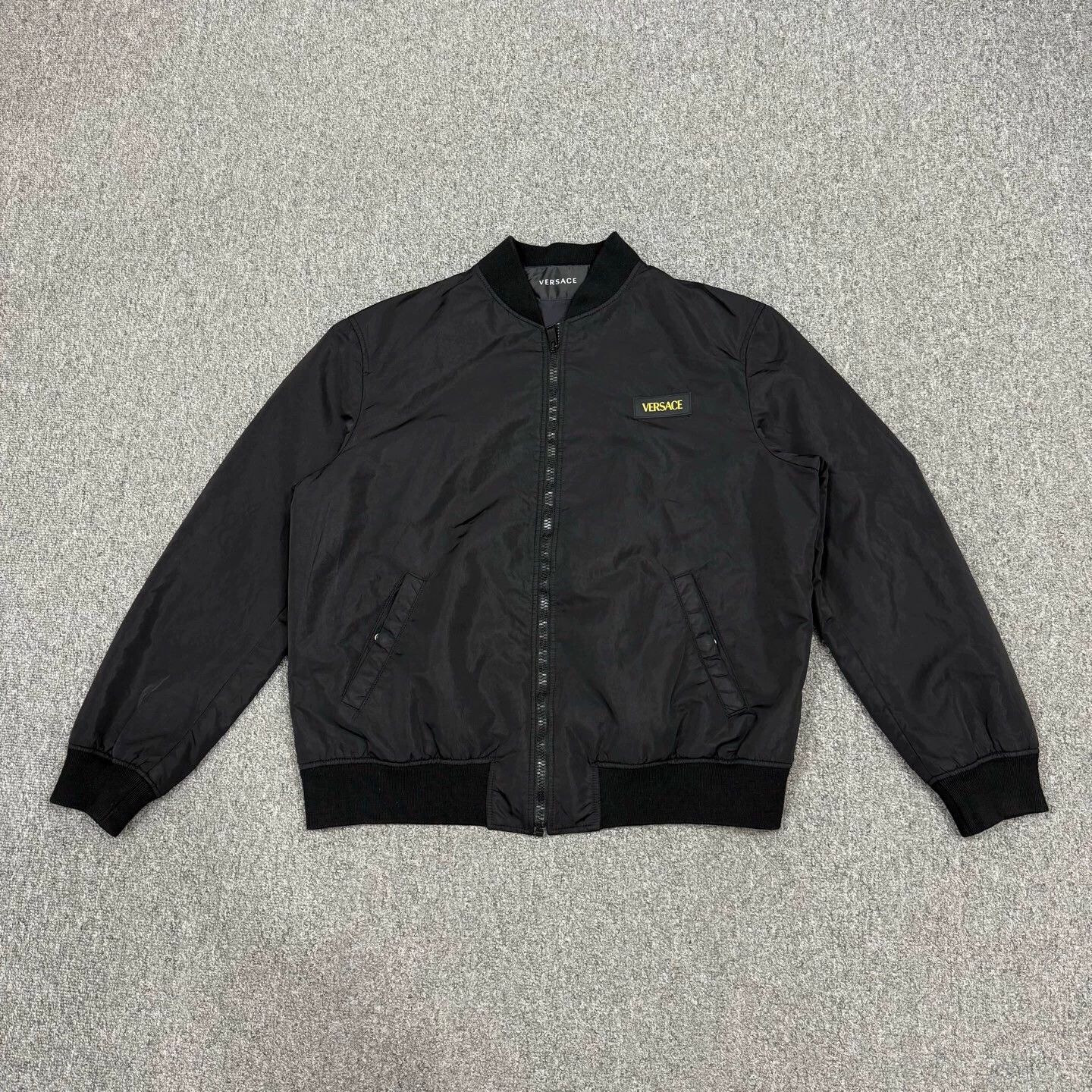 Versace Versace Black Back Gold Medusa Embroidery Cotton Jacket 50 Size US M / EU 48-50 / 2 - 1 Thumbnail