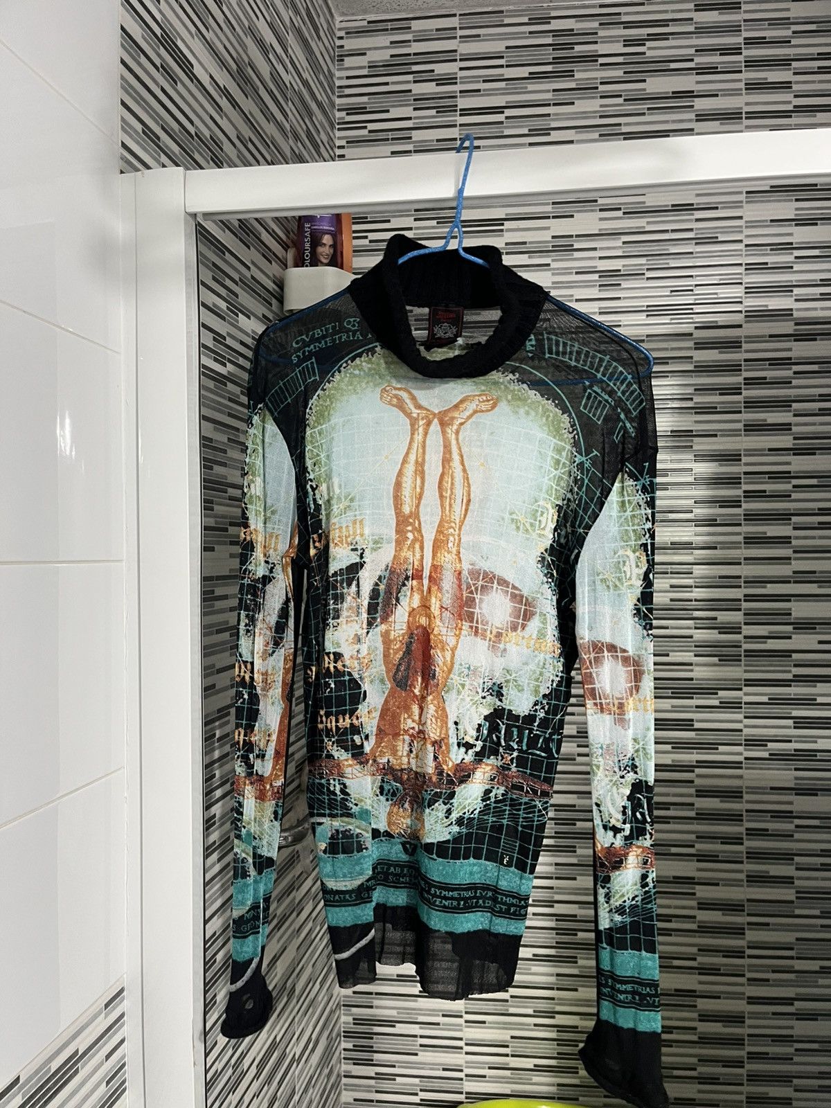 Jean Paul Gaultier 1996 x-ray skeleton longsleeve red | Grailed