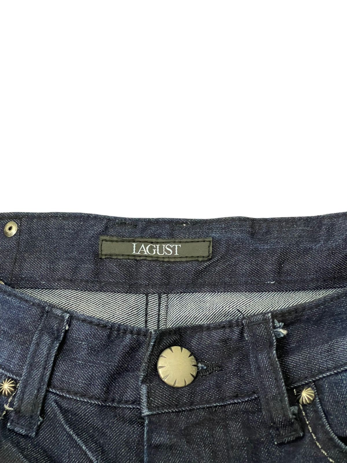 Japanese Brand Slim Jeans Lagust Faded Honeycomb Stretch 8🟦3 Size US 29 - 19 Thumbnail