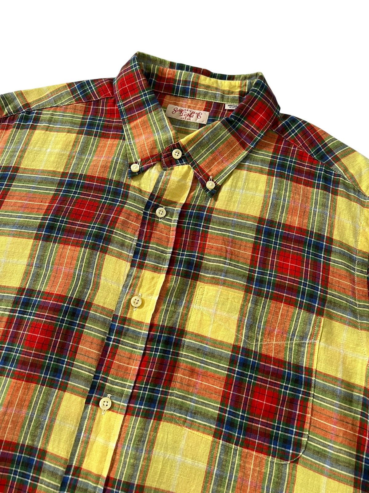 Sugar Cane Sugar Cane Light Plaid Half Sleeve Button Up Shirt Size US M / EU 48-50 / 2 - 7 Thumbnail