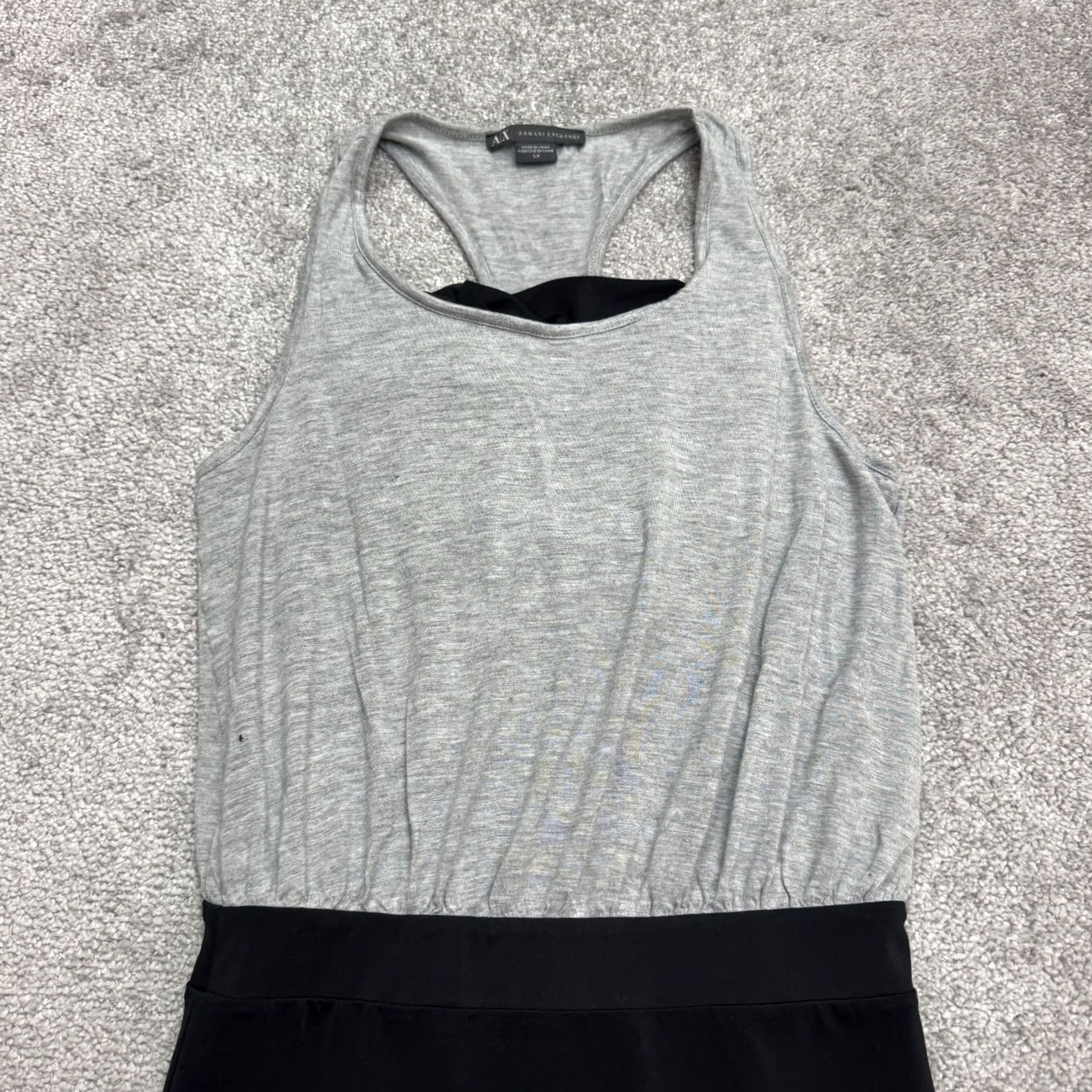 Armani Exchange Armani Exchange Colorblock Racerback Mini Dress Womens Small Gray Black Casual Size S / US 4 / IT 40 - 3 Thumbnail