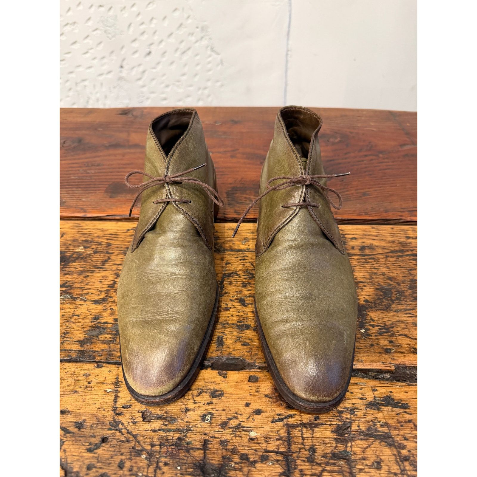 Berluti Berluti Green Leather Chukka Boots Size US 8 / EU 41 - 12 Thumbnail