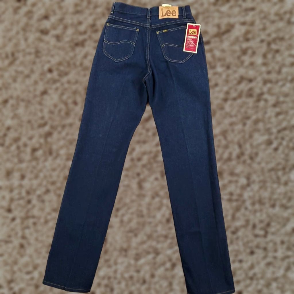 Lee VINTAGE Lee Jeans Womens Juniors 11 Blue High Rise Straight Denim 80s 90s Retro Classic Size 32" / US 10 / IT 46 - 1 Thumbnail