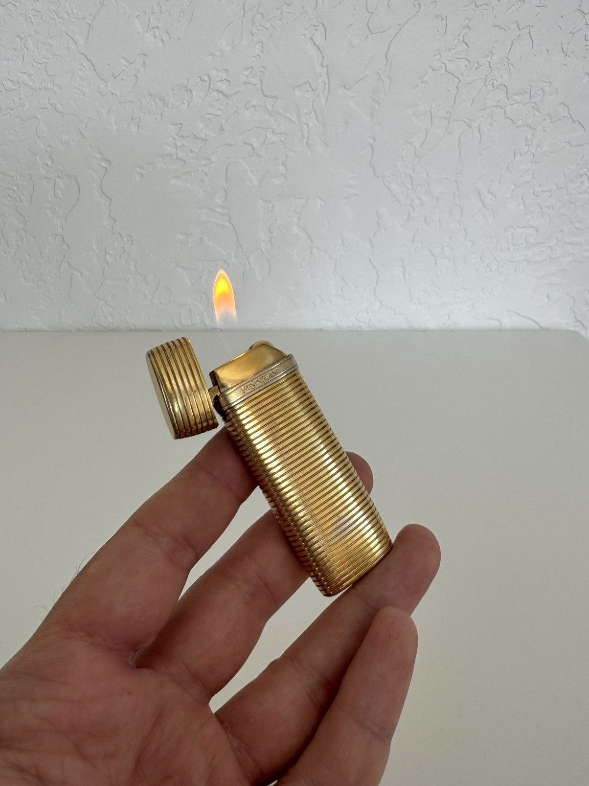 Saint Laurent Paris ★0% TAX★ 18K PLATED YVES SAINT LAURENT GAS LIGHTER JAPANESE Size ONE SIZE - 2 Thumbnail