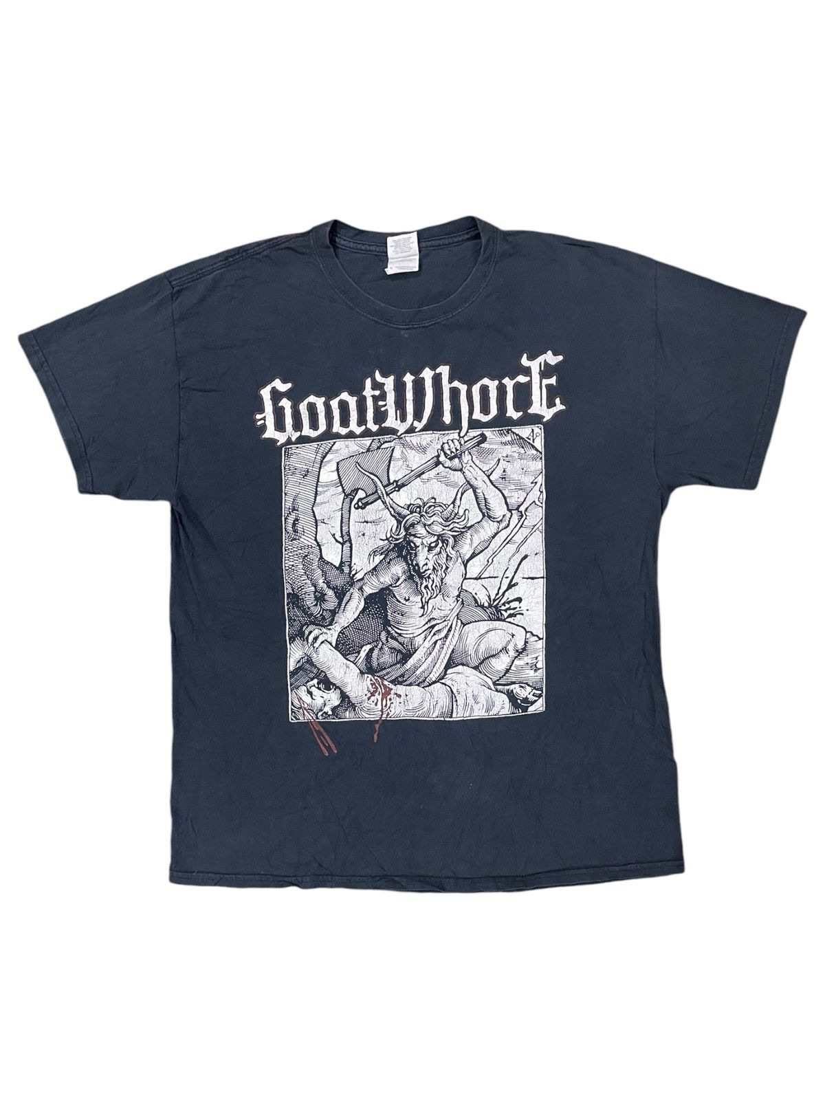 Band Tees VTG GoatWhore Distressed Tee Size US L / EU 52-54 / 3 - 2 Thumbnail