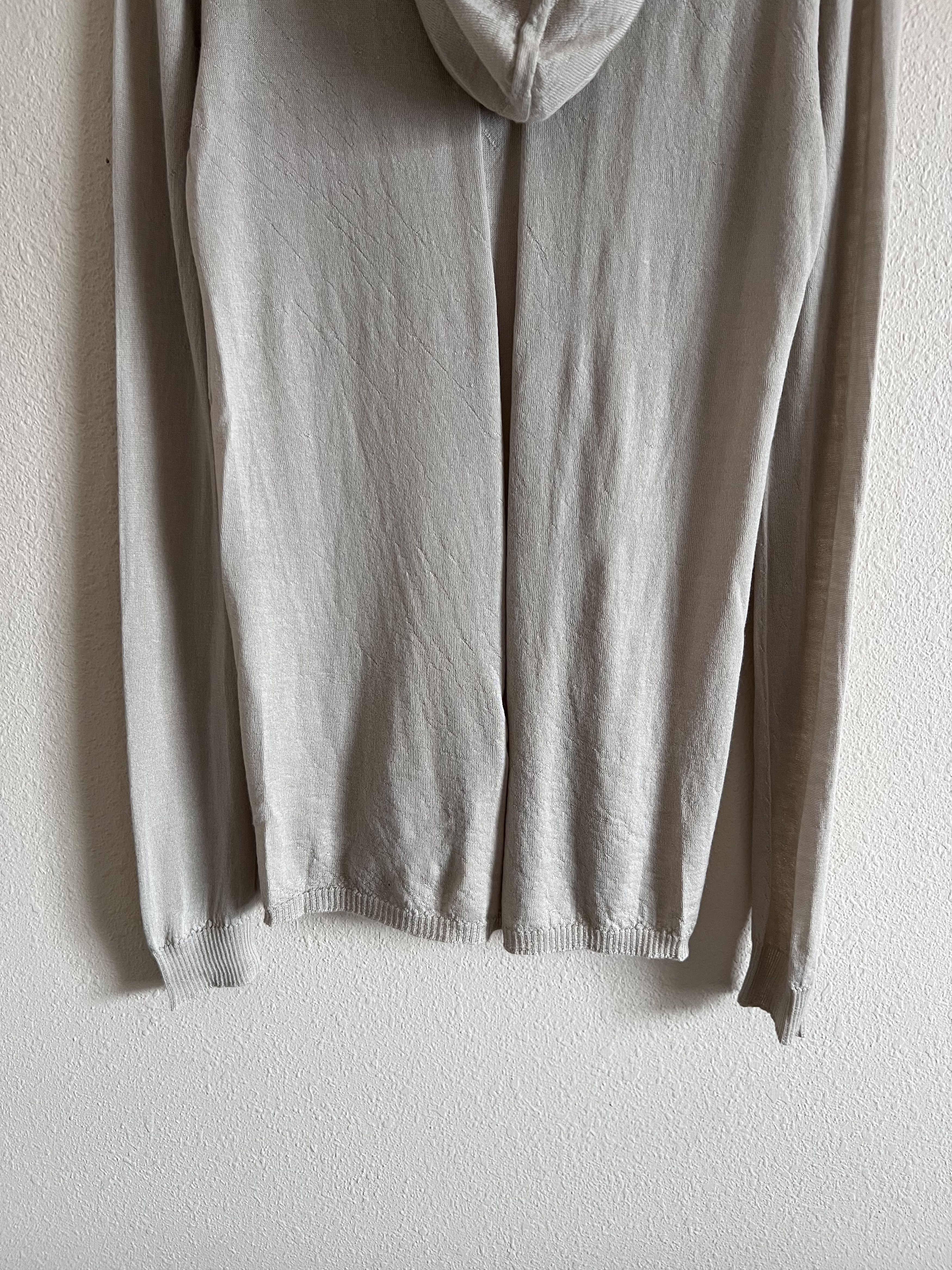 Rick Owens Rick Owens Cashmere Longsleeve Hoody in Pearl Size US M / EU 48-50 / 2 - 7 Thumbnail