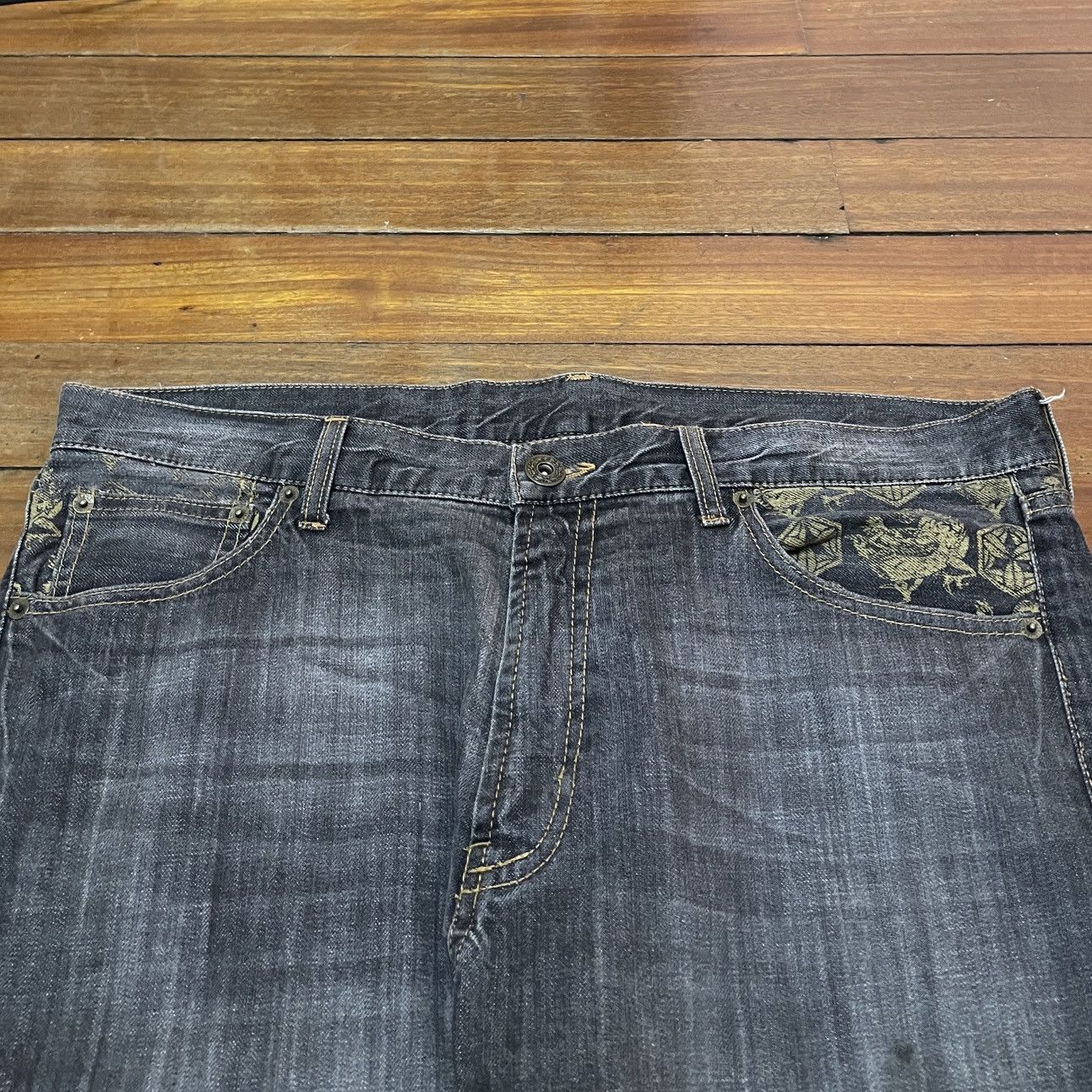 Japanese Brand Rare Design Vintage Japanese Brand Sukajan Jeans 1990s Size US 39 - 3 Thumbnail