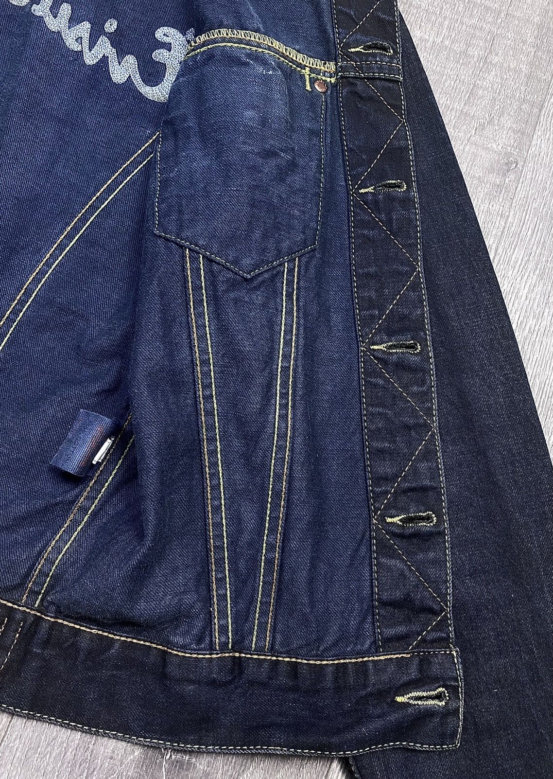 Evisu Evisu Maniacs Embroidered Logo Heritage Denim Jeans Jacket Size L / US 10 / IT 46 - 23 Thumbnail