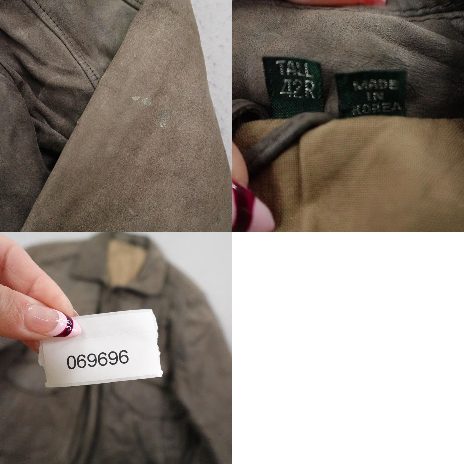 Vintage VINTAGE Hunt Club Jacket Mens 42R Tall Brown Leather Bomber Camo Lined Coat Size US XS / EU 42 / 0 - 9 Thumbnail
