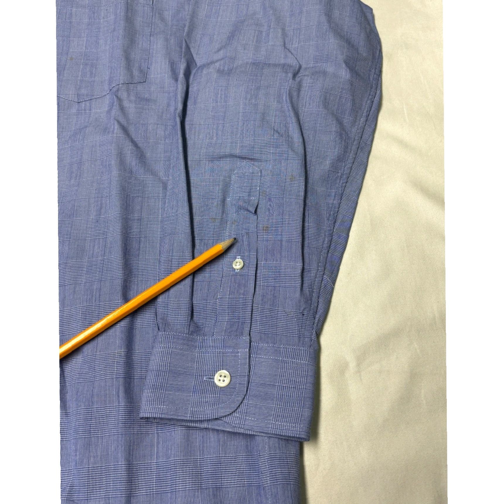 J.Crew J.CREW Shirt Mens Blue Glen Plaid Cotton Long Sleeve 15.5 34 47 Chest Button-Up Pocket Size US L / EU 52-54 / 3 - 2 Thumbnail