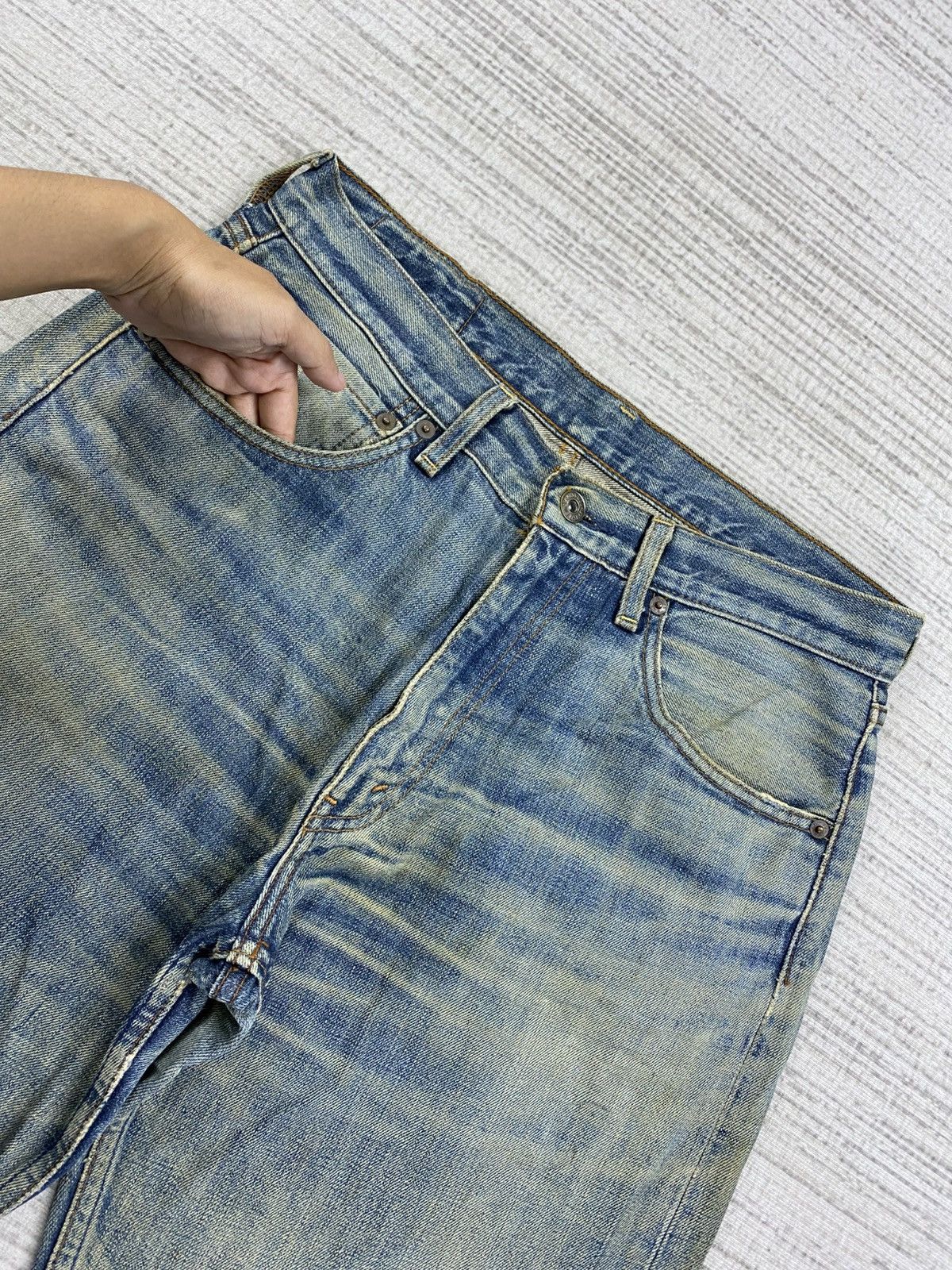 Levi's 🔥Vintage Levis 503 Distressed Denim Pants Size US 31 - 10 Thumbnail