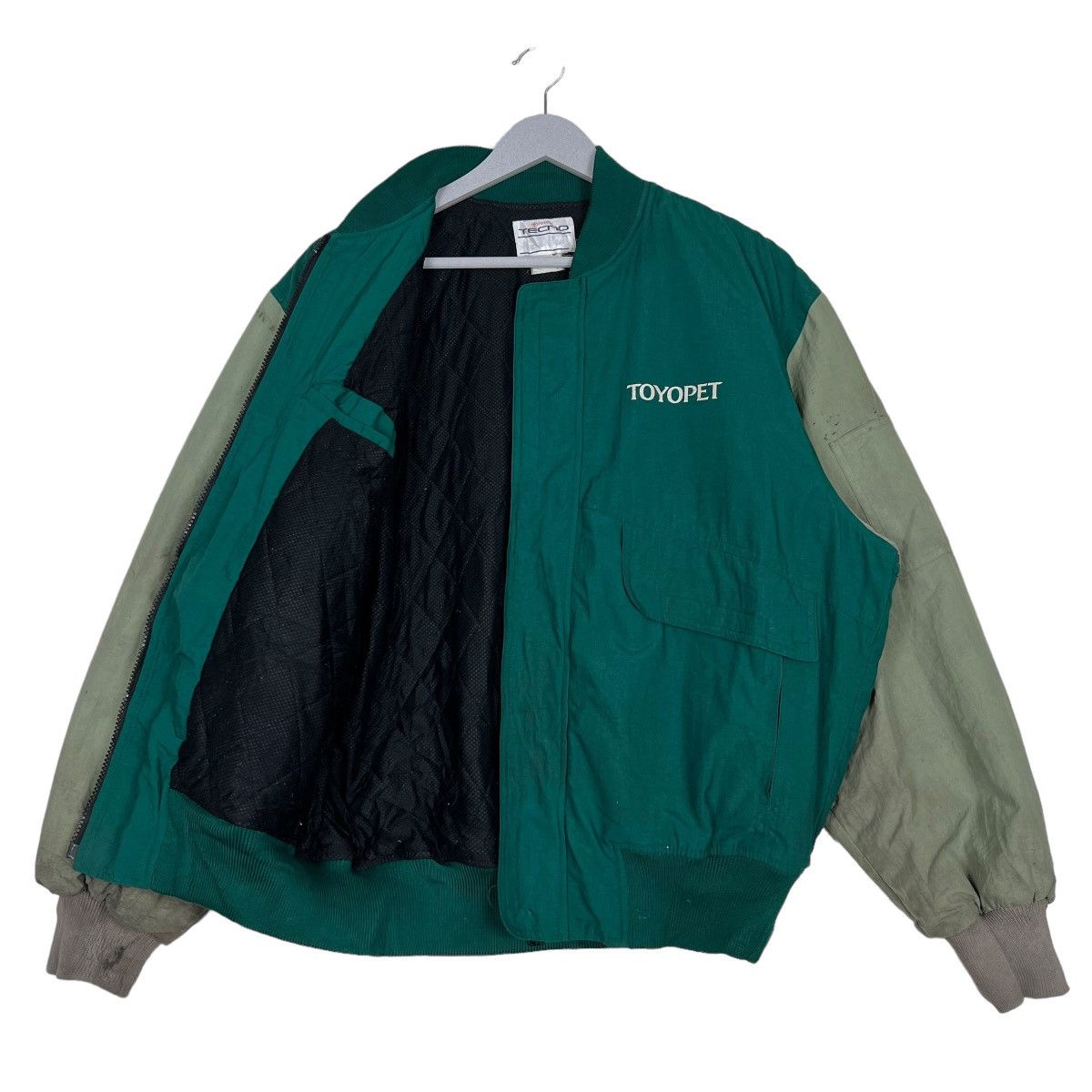 Japanese Brand 🔥 VINTAGE TOYOPET TECNO RACING BOMBER JACKET Size US L / EU 52-54 / 3 - 9 Thumbnail