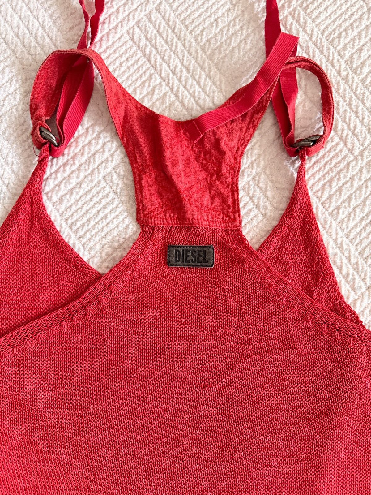Diesel Diesel 2000s tank knitting red top vintage y2k grunge Size XS / US 0-2 / IT 36-38 - 4 Thumbnail