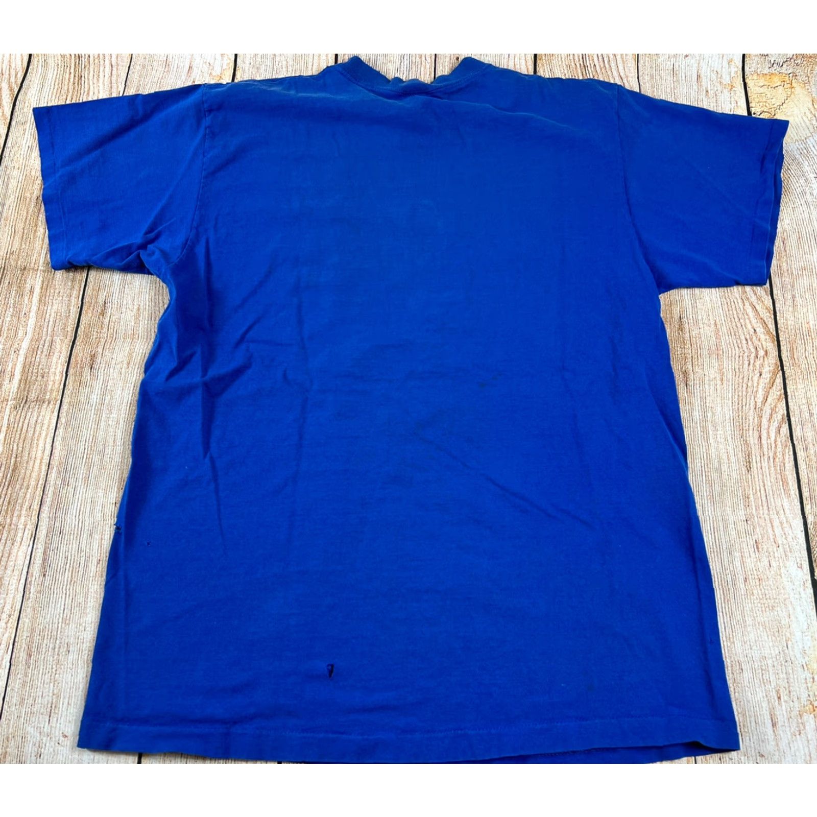 NHL VINTAGE 1990s Distressed Bike NHL St. Louis Blues Hockey Big Logo T-Shirt XL Mens Blue Size US XL / EU 56 / 4 - 2 Thumbnail