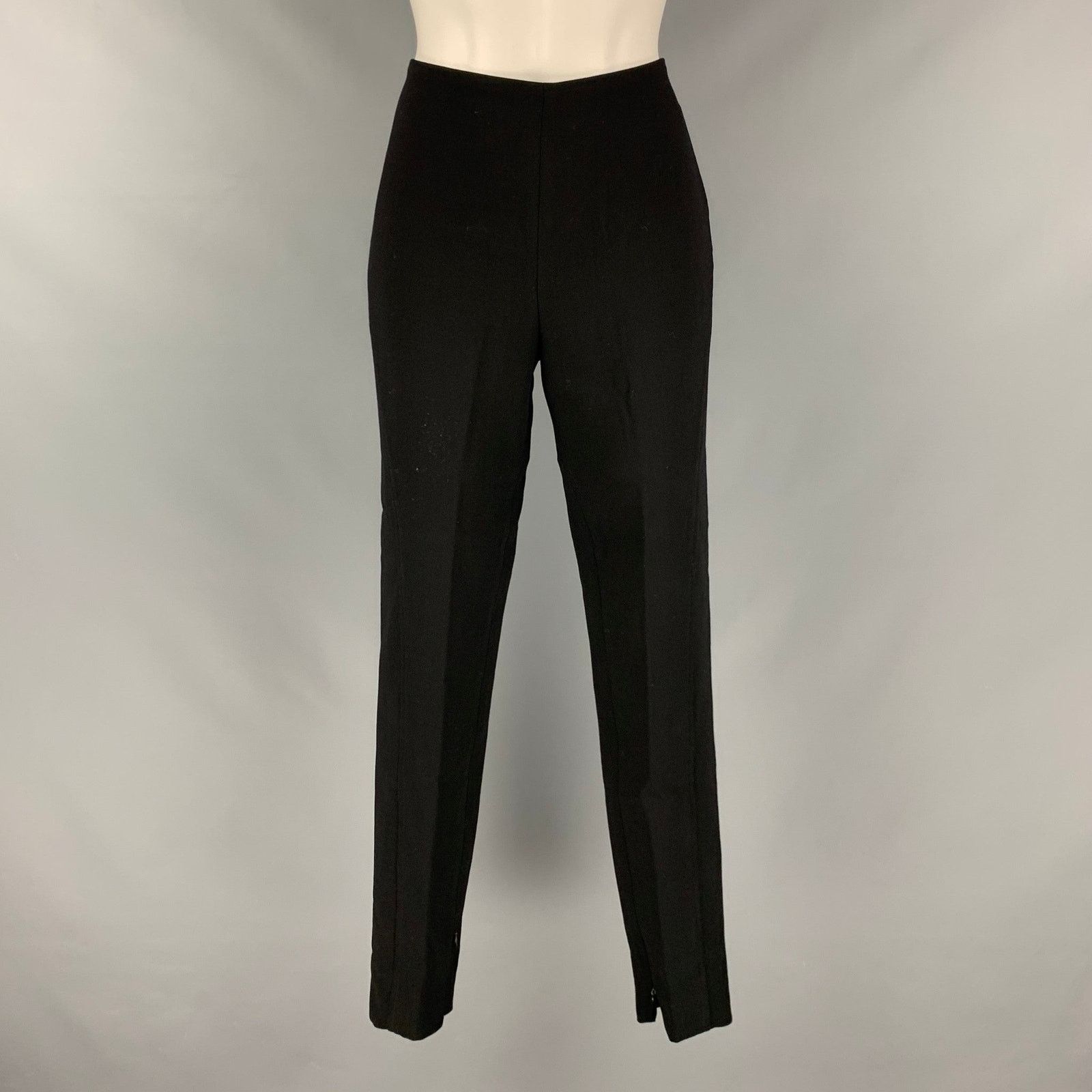Ralph Lauren RALPH LAUREN Size 6 Black Wool Fitted Dress Pants Size 28" / US 6 / IT 42 - 1 Thumbnail