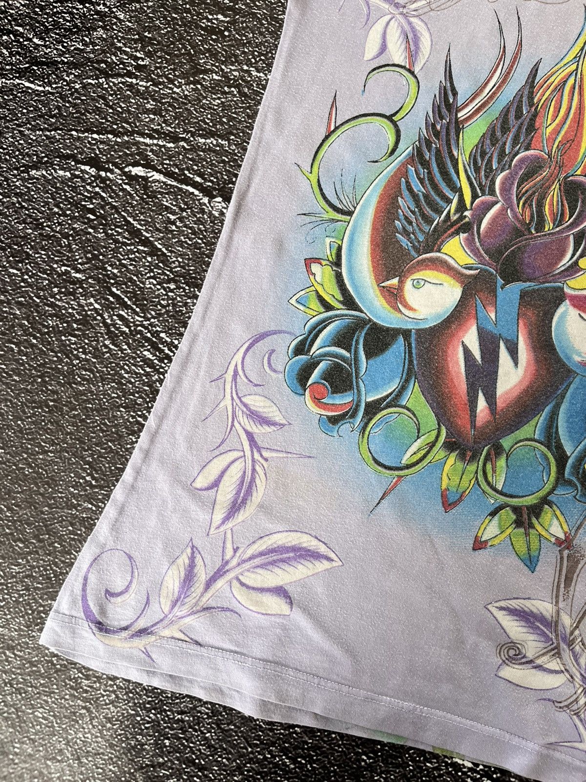 Ed Hardy Vintage Christian Audigier Women’s Tattoo Print T-Shirt Size S / US 4 / IT 40 - 3 Thumbnail