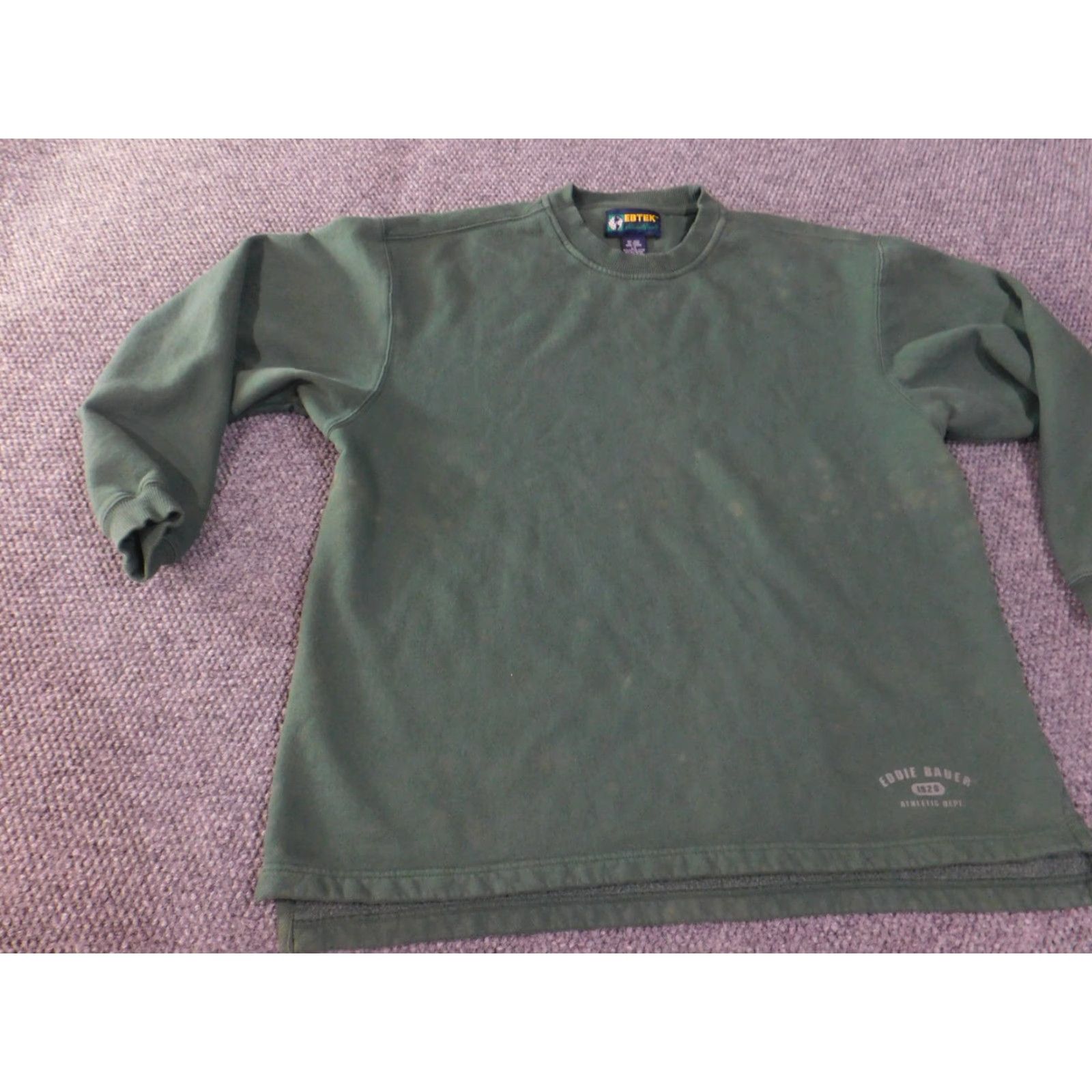 Eddie Bauer VINTAGE Eddie Bauer Ebtek Sweater Mens Large Green Crewneck Pullover Fleece 90s Athletic Casual Outdoor Winter Cotton Polyester Ribbed Crew Neck Size US L / EU 52-54 / 3 - 3 Thumbnail