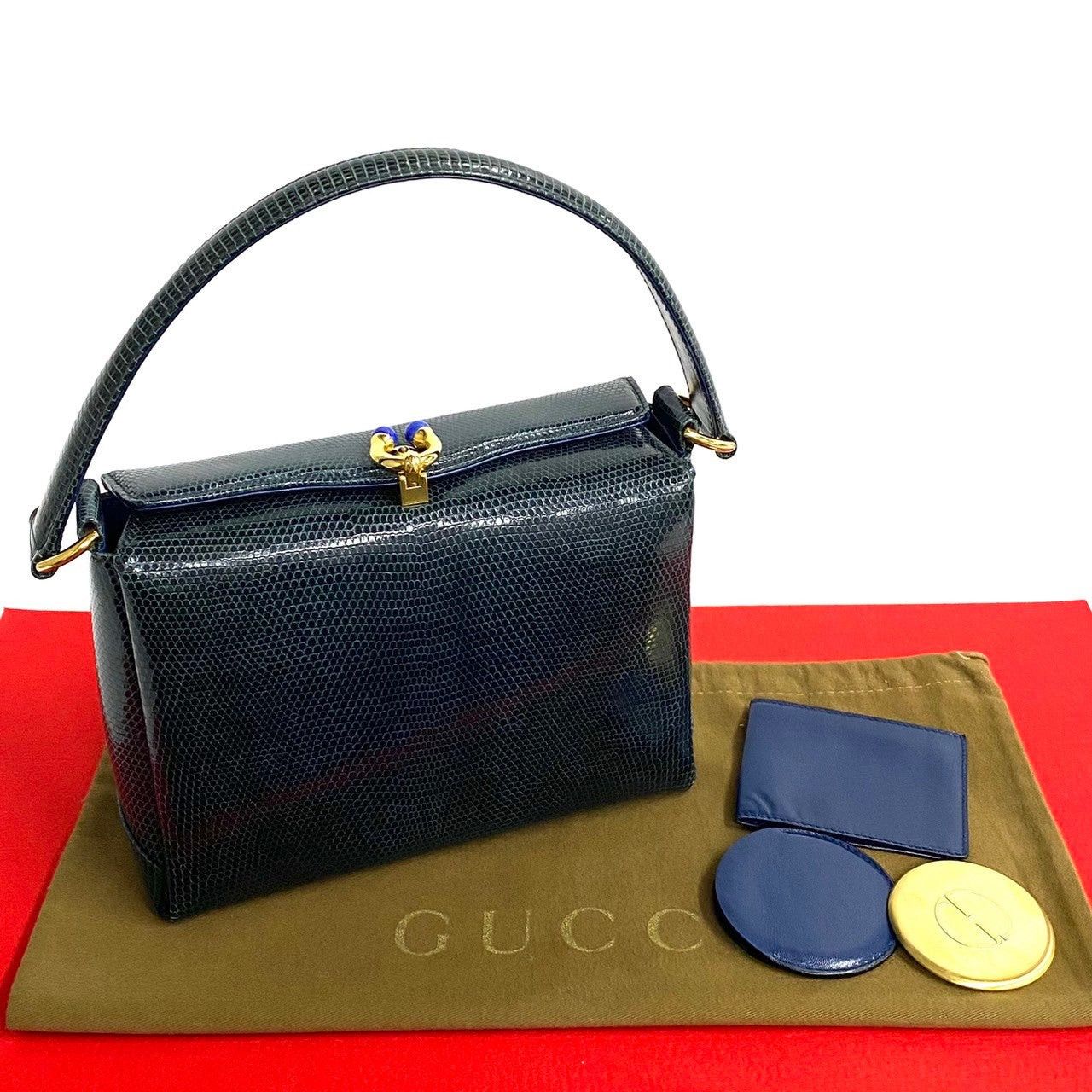 Gucci Gucci Handbag Navy Lizard Size ONE SIZE - 1 Thumbnail