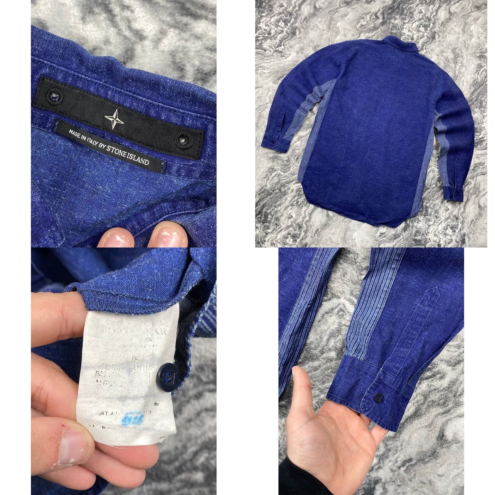 Stone Island VINTAGE Stone Island Denim Shirt Men L Blue Long Sleeve Casual Size US L / EU 52-54 / 3 - 8 Thumbnail