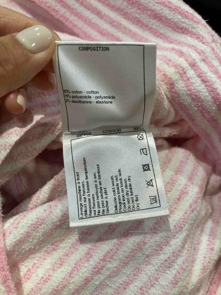 Chanel Chanel 19c Cruise Pink Striped Printed Short Sleeve T-shir Size S / US 4 / IT 40 - 5 Thumbnail