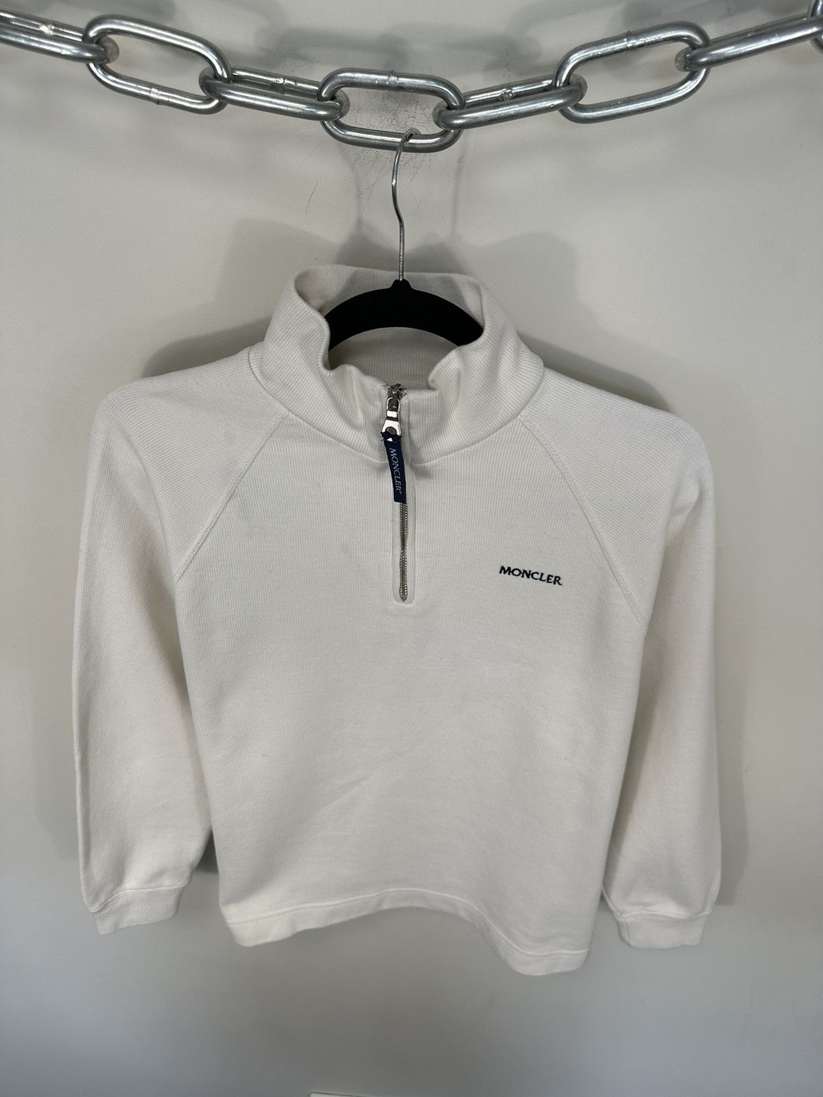 Moncler Vintage Moncler Grenoble White Luxury 1/4 Zip Sweater Size US S / EU 44-46 / 1 - 2 Thumbnail