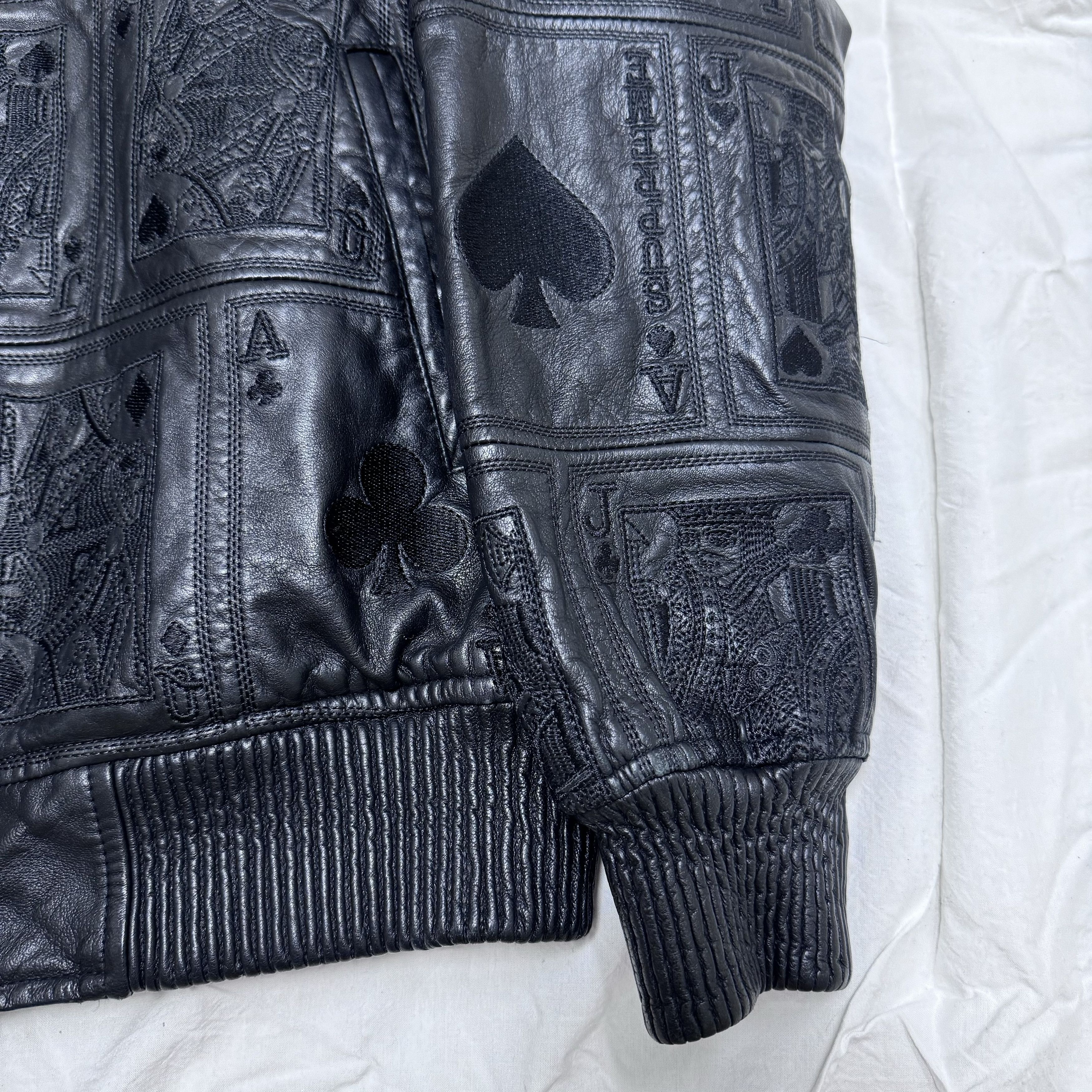 Supreme 16FW Supreme Court Card Hooded Leather Jacket Size US S / EU 44-46 / 1 - 3 Thumbnail
