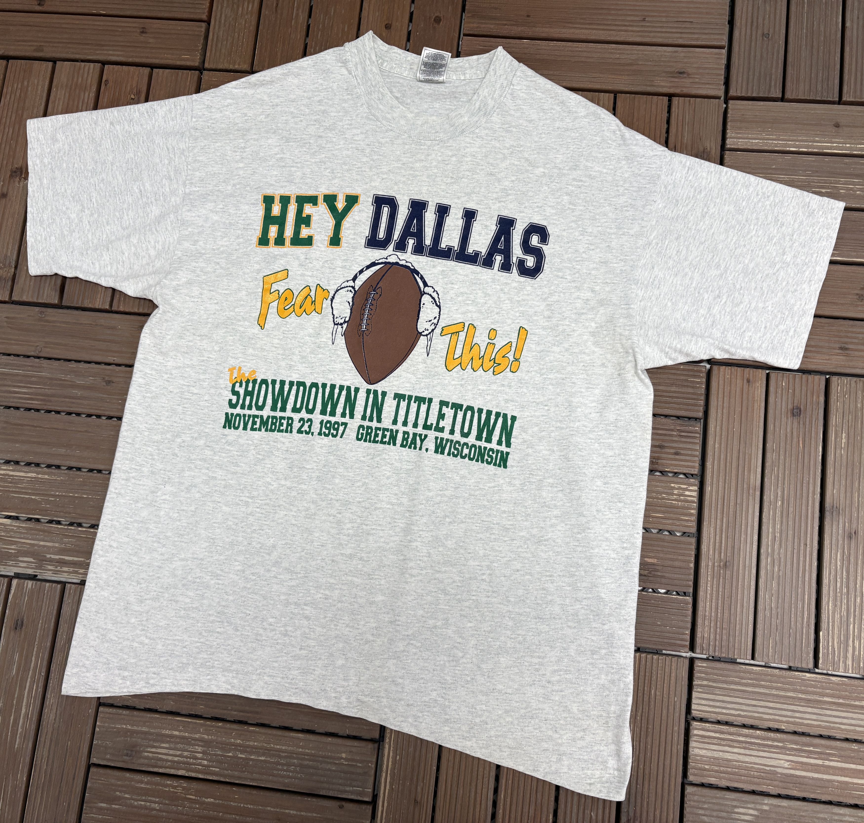 Vintage Green Bay Packers Showdown In Titletown Vintage Grey Tee Size US XL / EU 56 / 4 - 3 Thumbnail