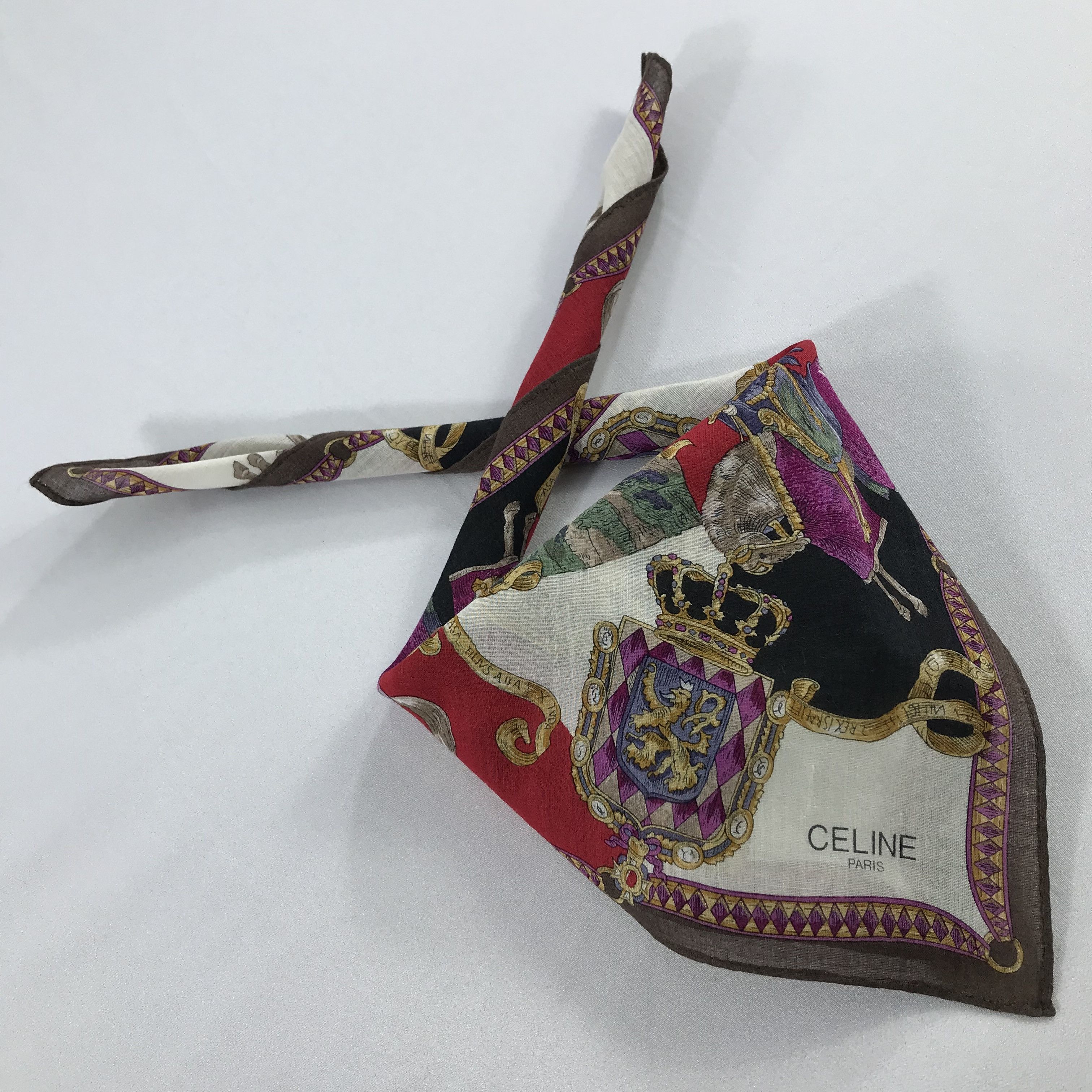 Celine × Vintage Celine Bandana / Handkerchief / Neckerchief - S2131 Size ONE SIZE - 4 Thumbnail