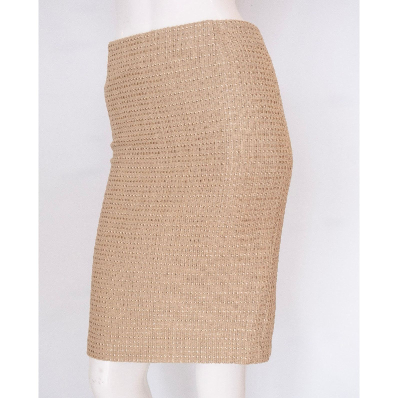 Escada Escada Tan Knee-Length Pencil Skirt - Size 34 (IT) Size 34" / US 12 / IT 48 - 1 Thumbnail