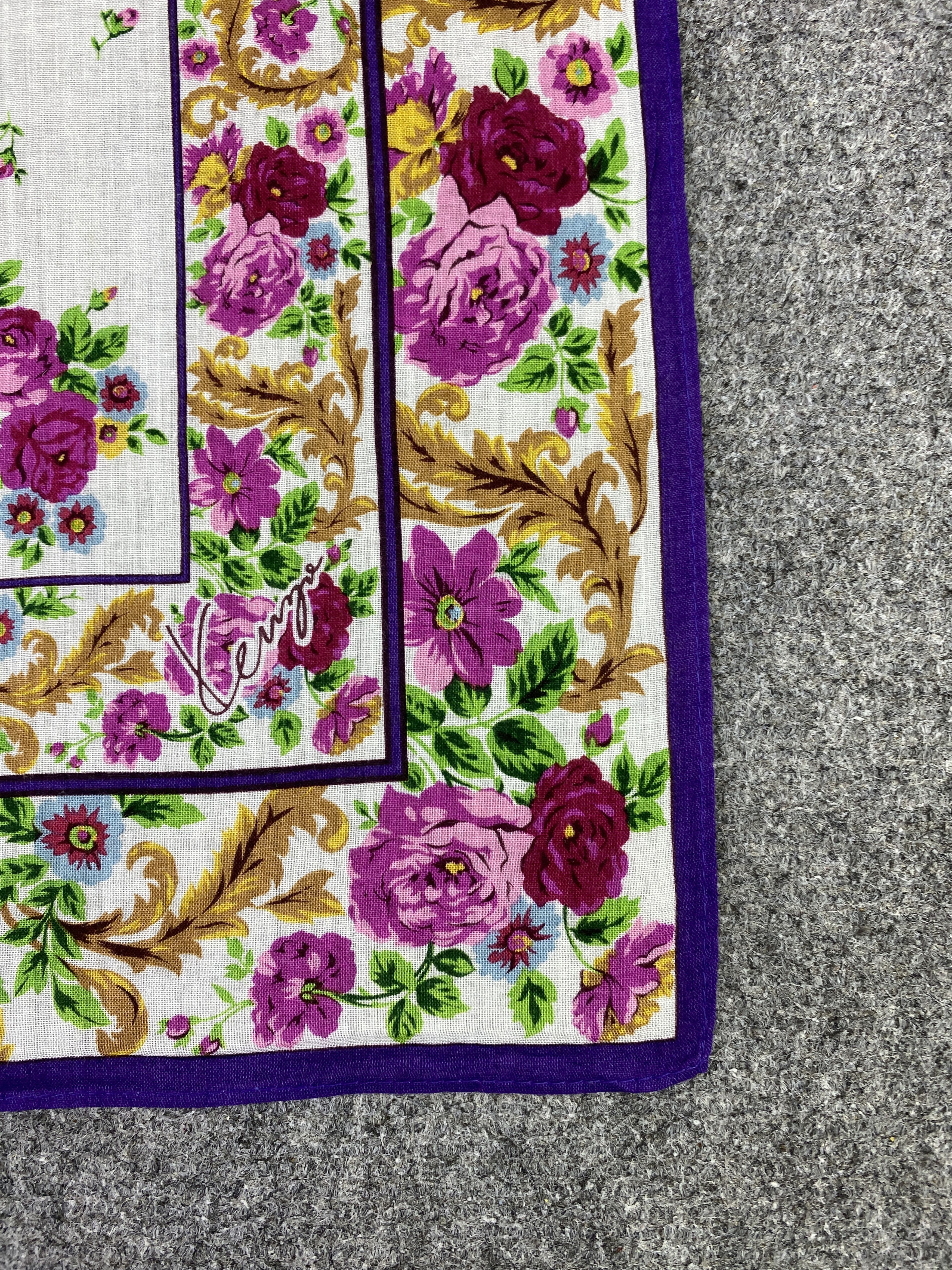 Kenzo Vintage Kenzo Flowers Handkerchief / Neckerchief KT0193 Size ONE SIZE - 5 Thumbnail