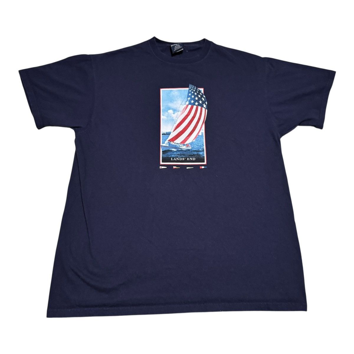 Lands' End Land's End Nautical Boat USA Flag Shirt Men's M Oversized Size US M / EU 48-50 / 2 - 1 Thumbnail