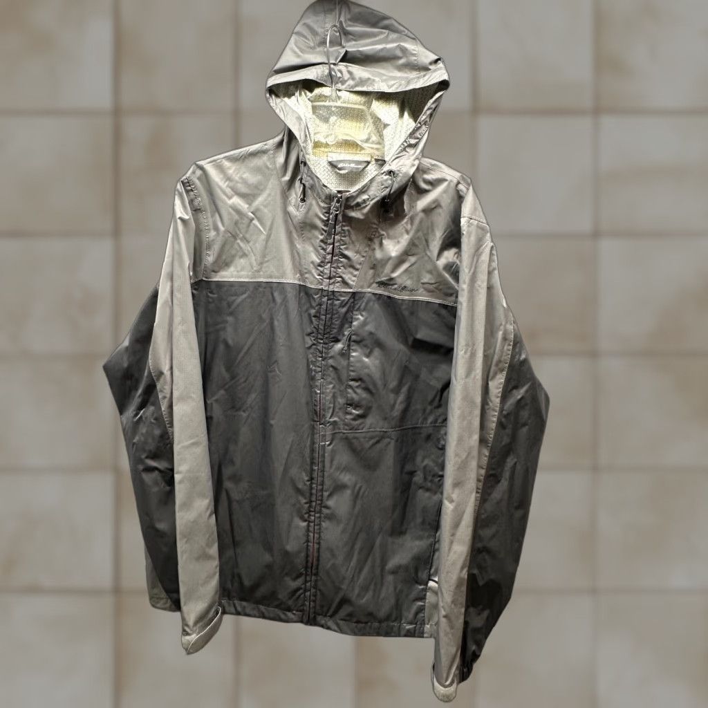 Eddie Bauer VINTAGE Eddie Bauer Jacket Adult Large Gray Windbreaker Water Resistant Hooded Vest Mens Size US L / EU 52-54 / 3 - 1 Thumbnail
