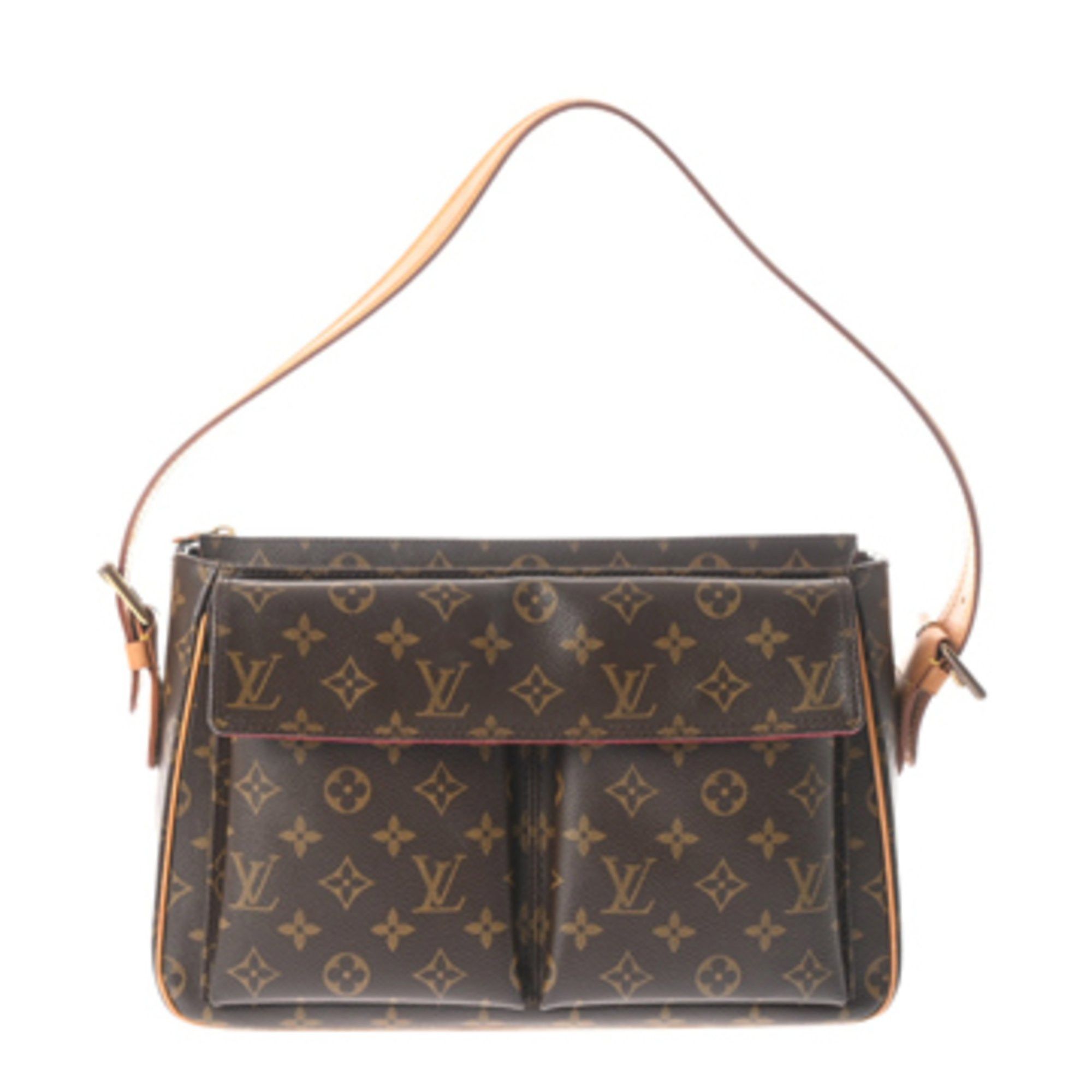 Louis Vuitton Monogram Vivacite Gm Brown M51163 Women's Canvas Shoulder Bag