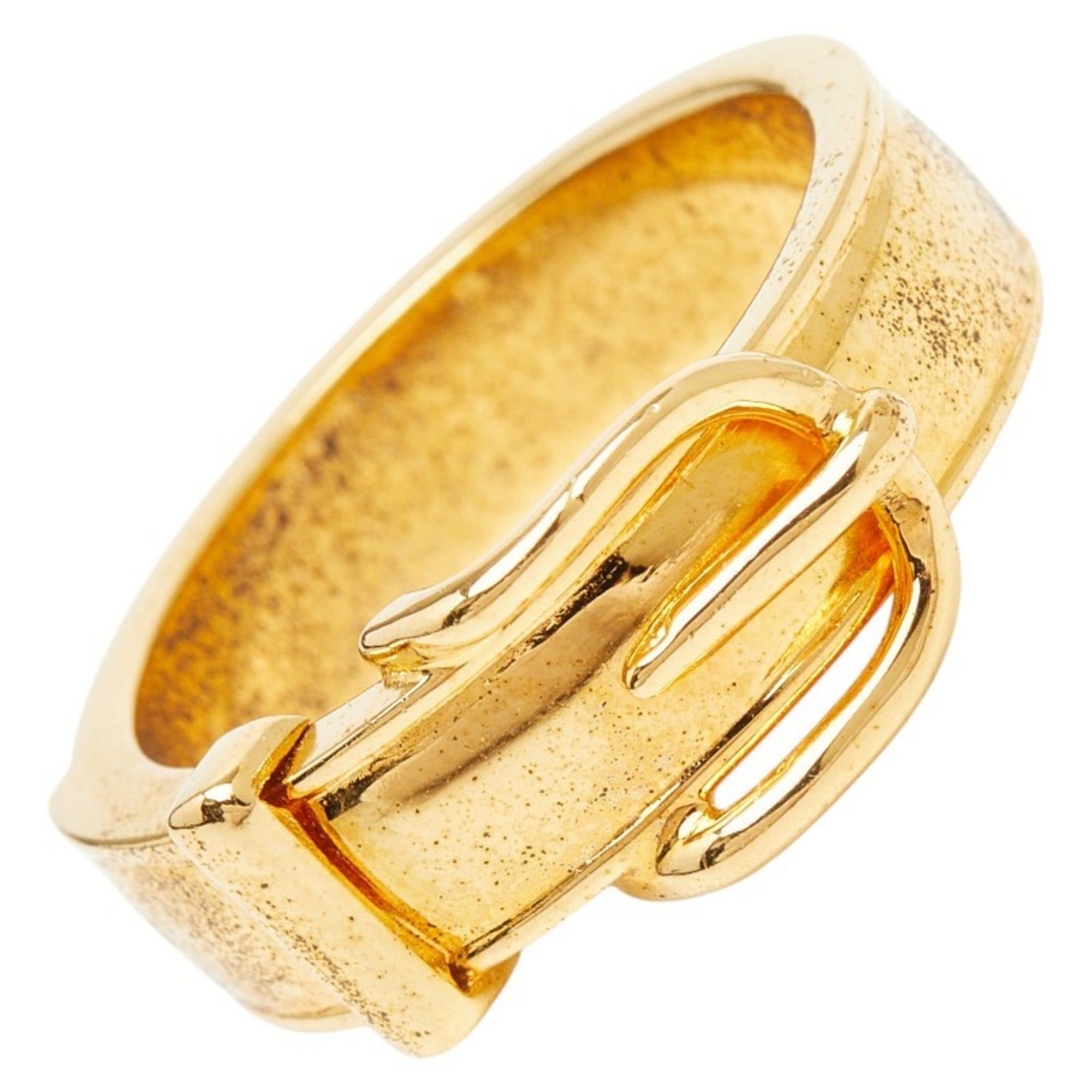Hermes Hermès Santur Belt Motif Scarf/Muffler Ring Gold Plated Women's HERMES Size ONE SIZE - 1 Thumbnail