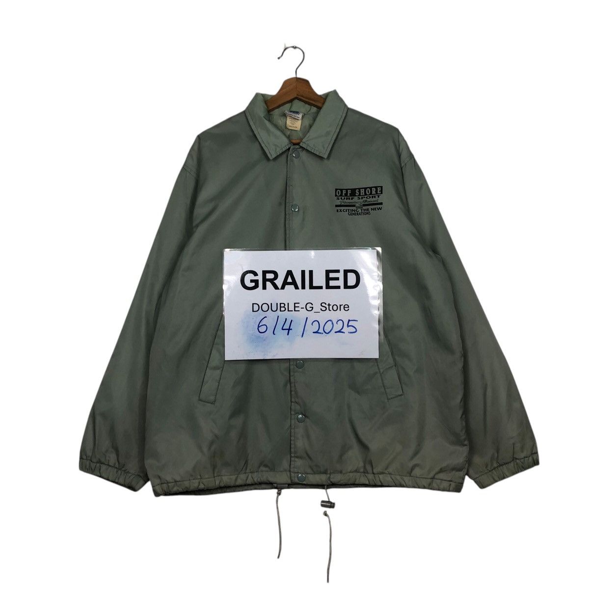 Japanese Brand × Vintage 📌Vintage Snap Button Jacket Off Shore Surf Style Big Logo Size US M / EU 48-50 / 2 - 1 Thumbnail
