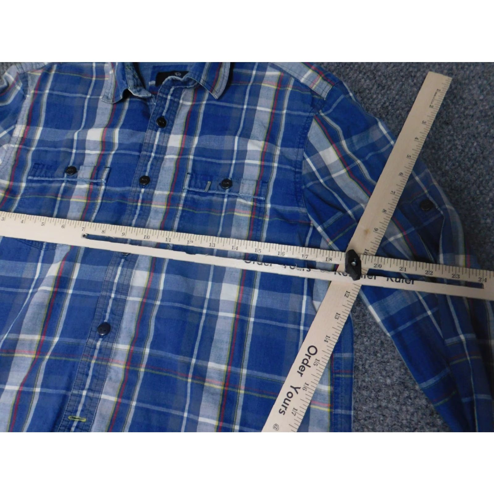 Buffalo David Bitton Buffalo by David Bitton Shirt Medium Blue Plaid Button-Down Long Sleeve Collared Mens Size US M / EU 48-50 / 2 - 4 Thumbnail