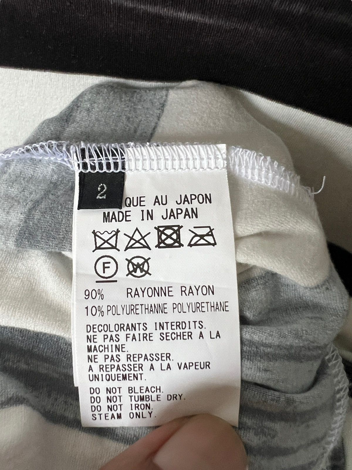 Yohji Yamamoto Y’s Yohji Yamamoto Brush Stripes Rayon Tshirt Size US XXS / EU 40 - 12 Thumbnail