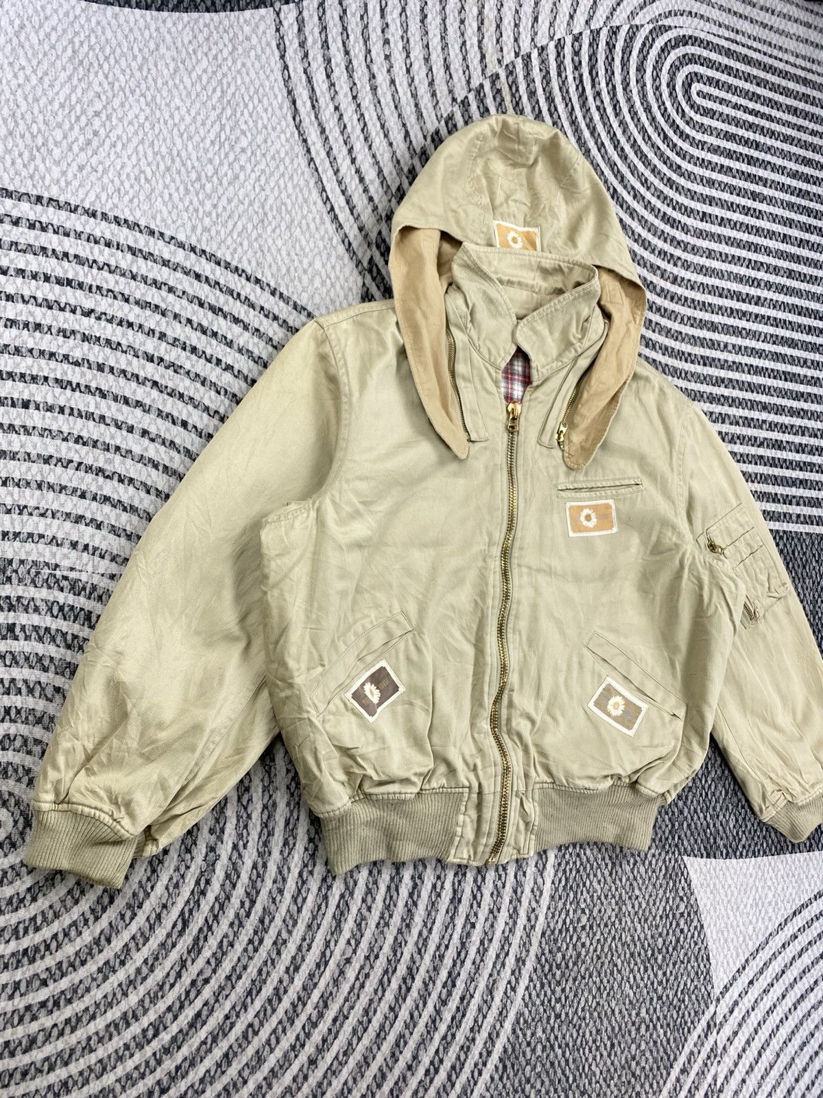Pink House Vintage Pink House Back Hit Spellout Bomber Hooded Jacket Size US XL / EU 56 / 4 - 3 Thumbnail