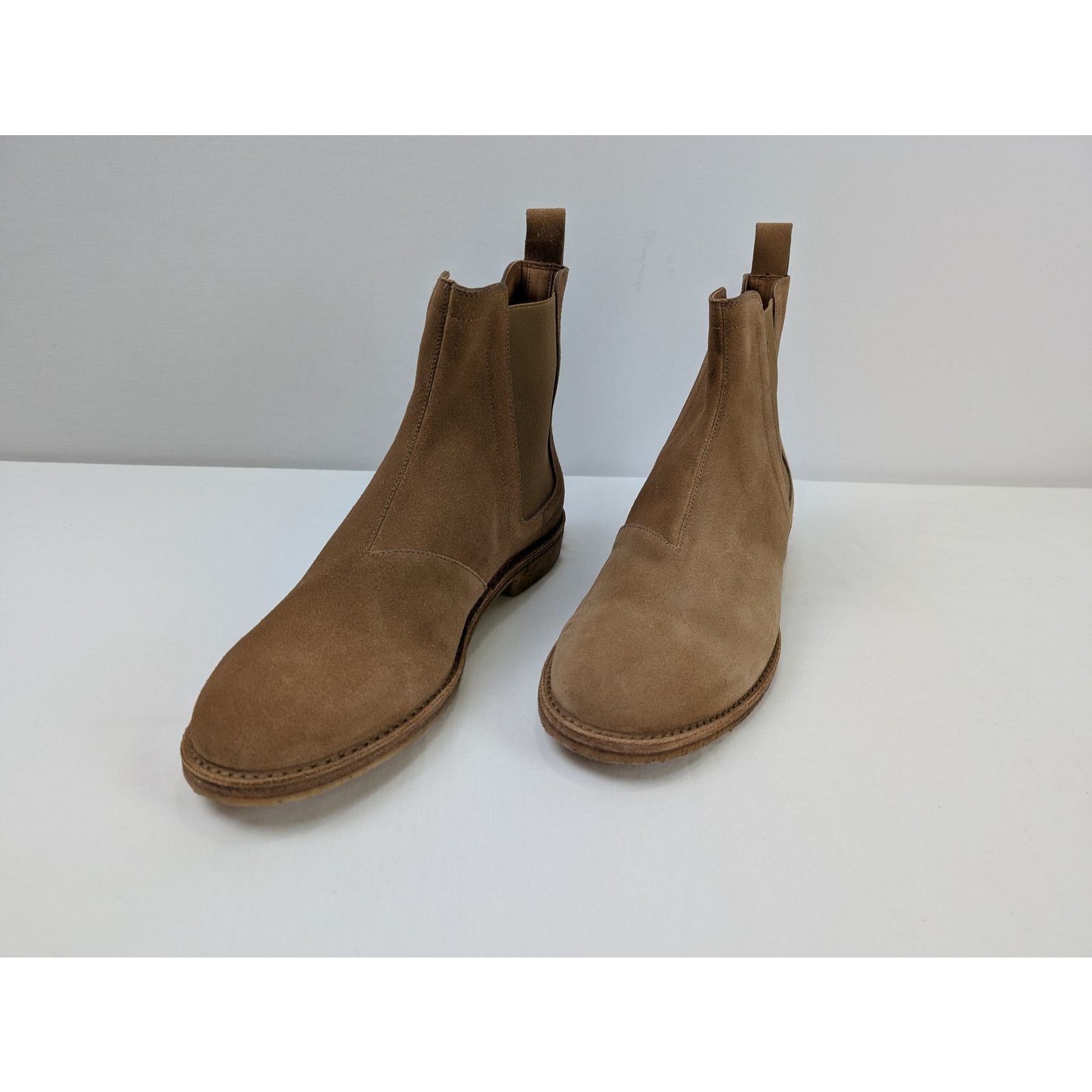 Bottega Veneta o1rshd1 Q:2 / Calf Suede Chelsea Boots in Camel Size US 12 / EU 45 - 4 Thumbnail