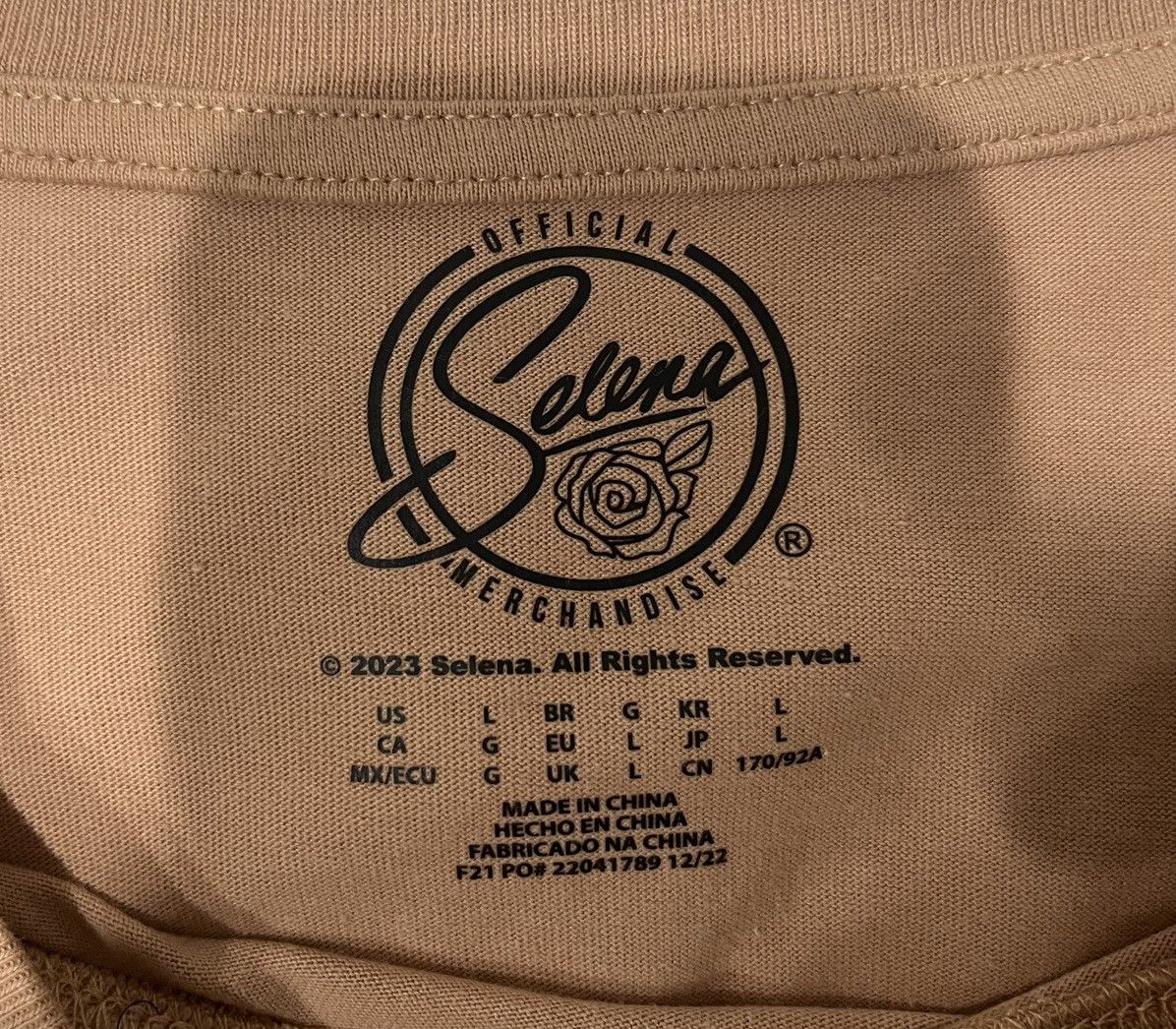 Pacsun Selena Merchandise Vintage Selena Shirt Brown Size US L / EU 52-54 / 3 - 4 Thumbnail