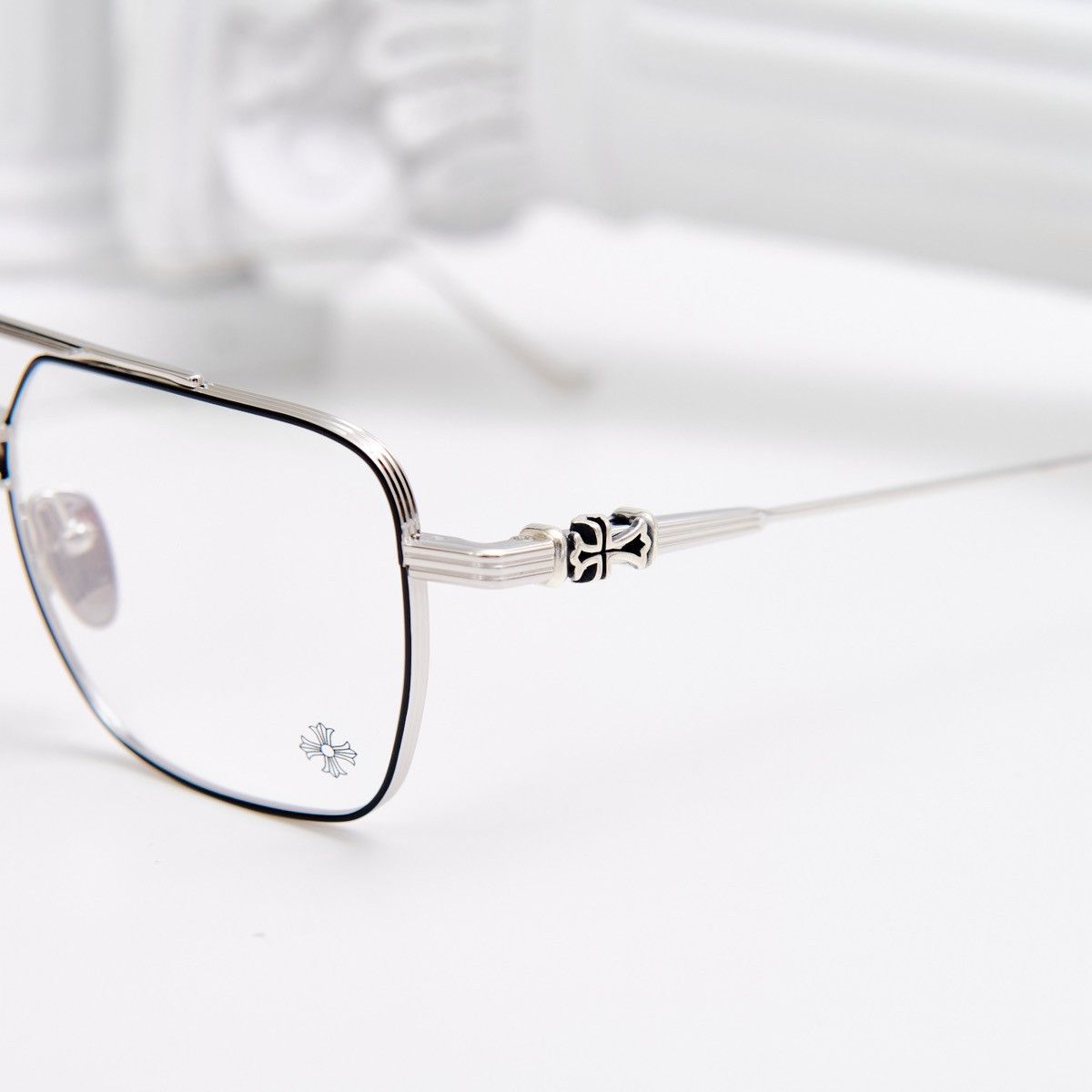 Chrome Hearts CHROME HEARTS MAGNUM II MATTE BLACK/SHINY SILVER GLASSES Size ONE SIZE - 3 Thumbnail