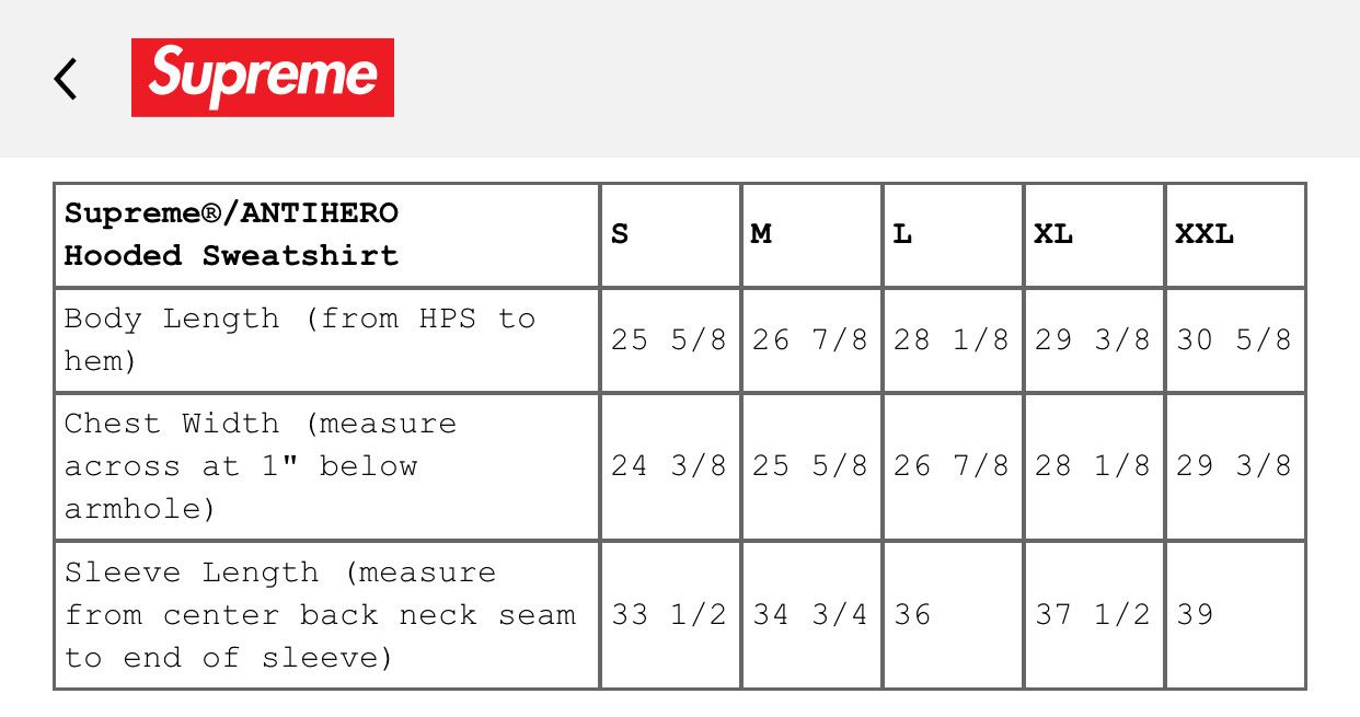 Supreme Supreme®/ANTIHERO® Hooded Sweatshirt Size US L / EU 52-54 / 3 - 7 Thumbnail