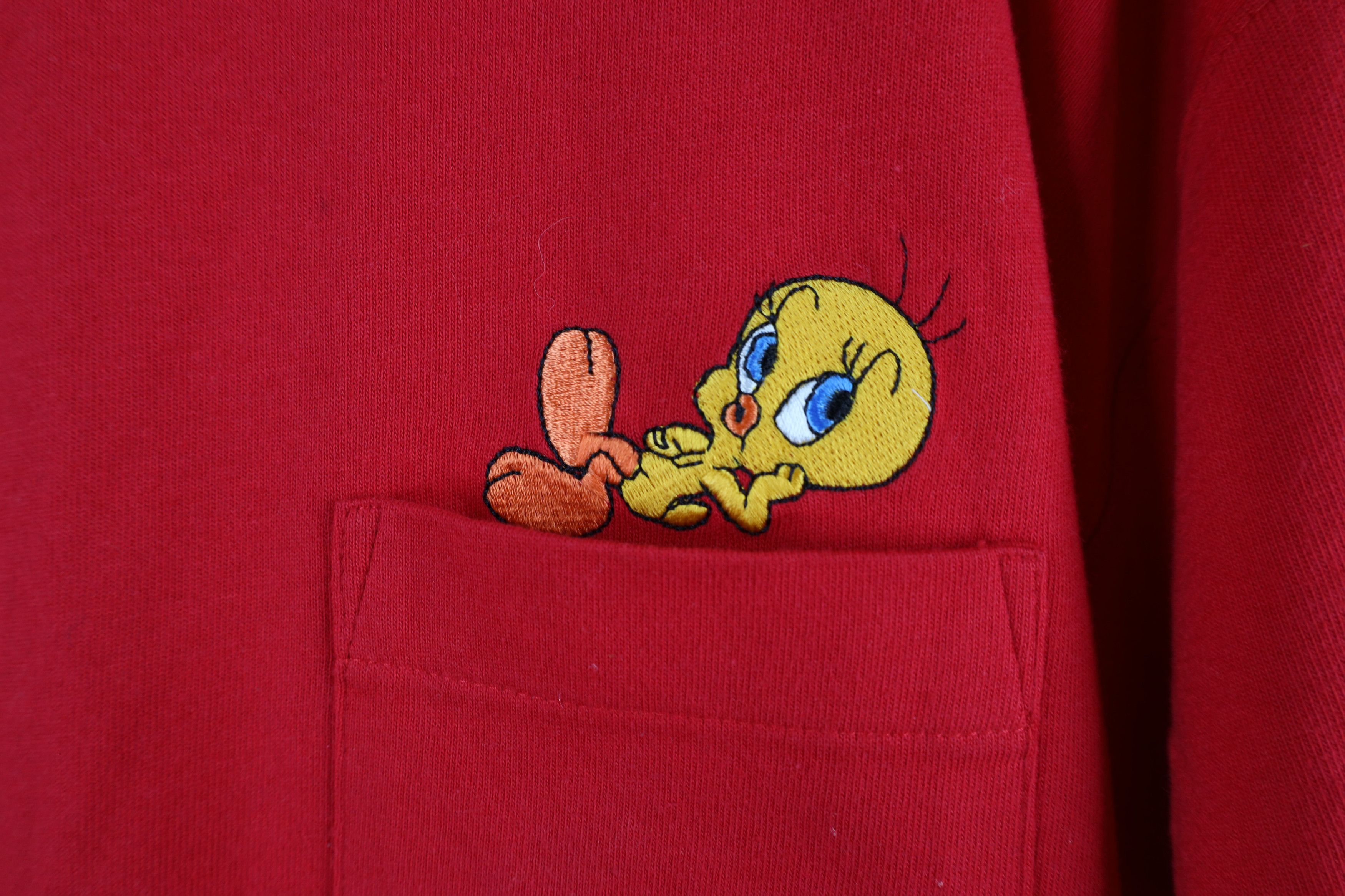 Vintage Vintage 90s Looney Tunes Sylvester Tweety Bird T-Shirt Size US XS / EU 42 / 0 - 4 Thumbnail