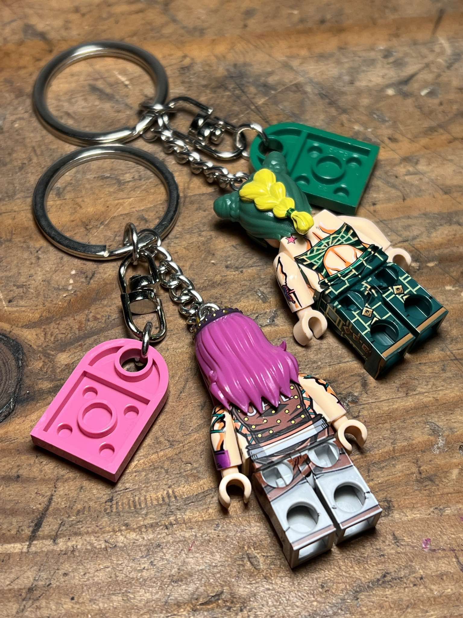 Anime Jojo Jolyne Anasui anime mini figurine keychain keyring Size ONE SIZE - 4 Thumbnail