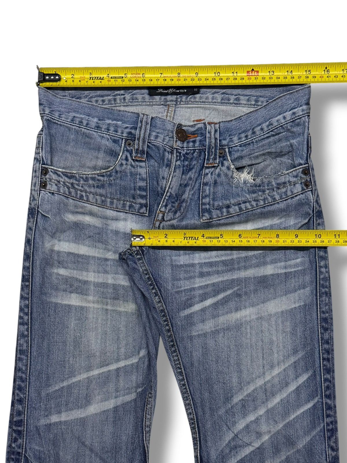Japanese Brand Vintage Root Three Y2K Japanese-style Distressed Denim | W30 Size 30" / US 8 / IT 44 - 15 Thumbnail
