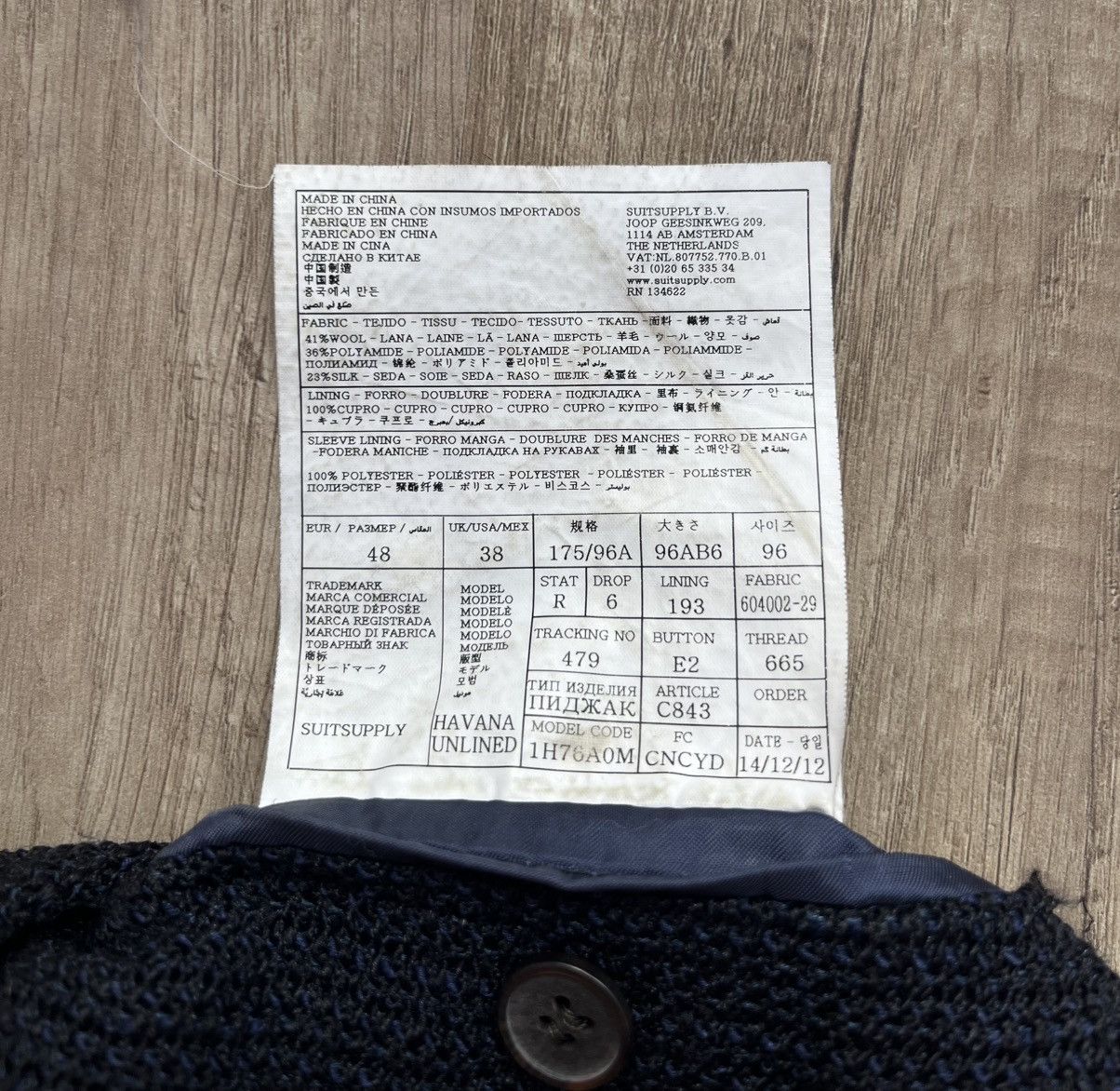 Suitsupply Suitsupply Havana Unlined Blazer — Size 48 (38 US) Size 38L - 10 Thumbnail