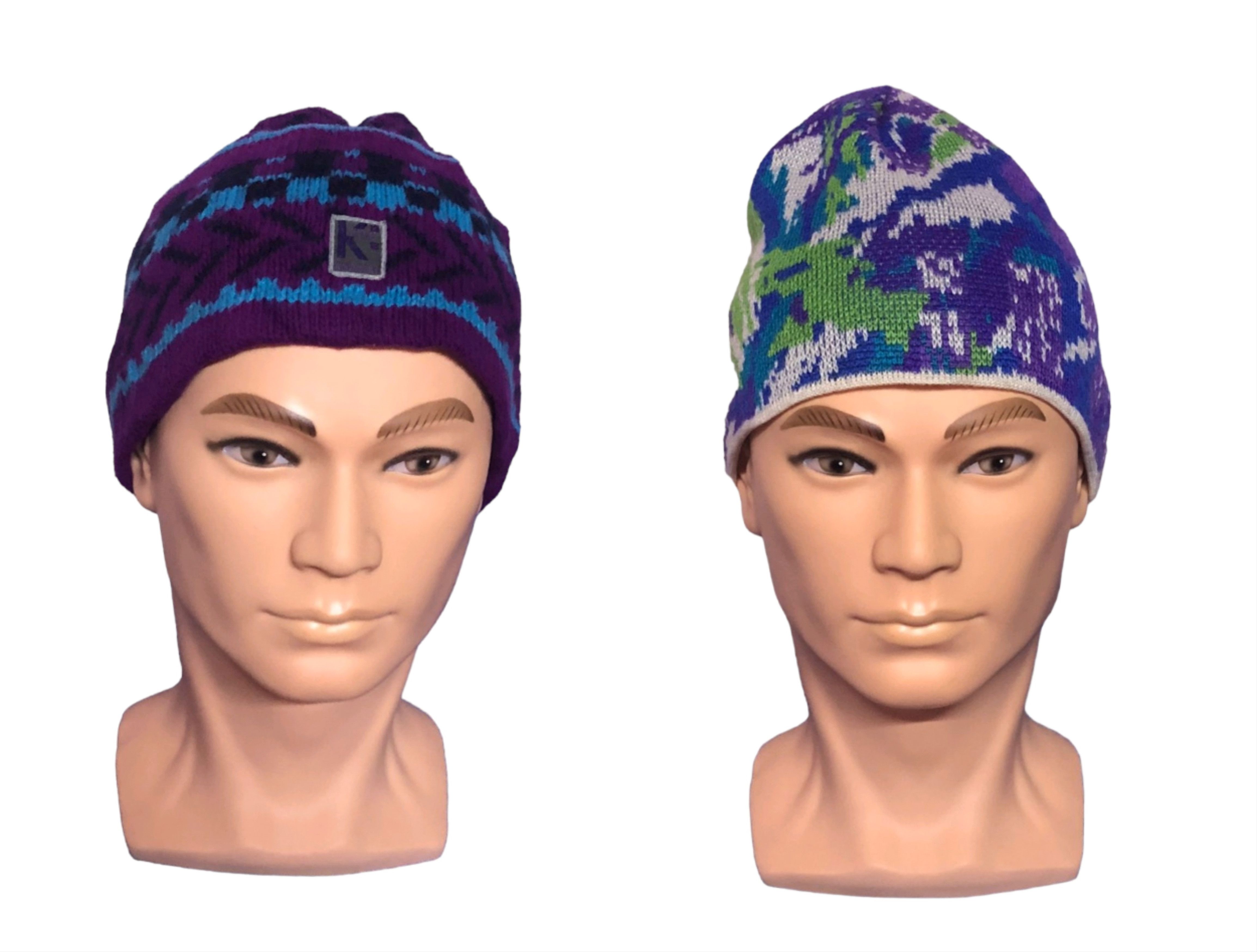 Japanese Brand Multicolor Beanie Hats Combo 2 Pieces Size ONE SIZE - 1 Thumbnail
