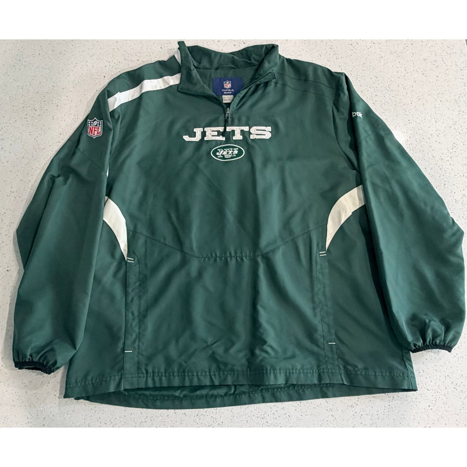 Reebok *VTG* Reebok NFL New York Jets Men's Windbreaker Size XL Size US XL / EU 56 / 4 - 1 Thumbnail