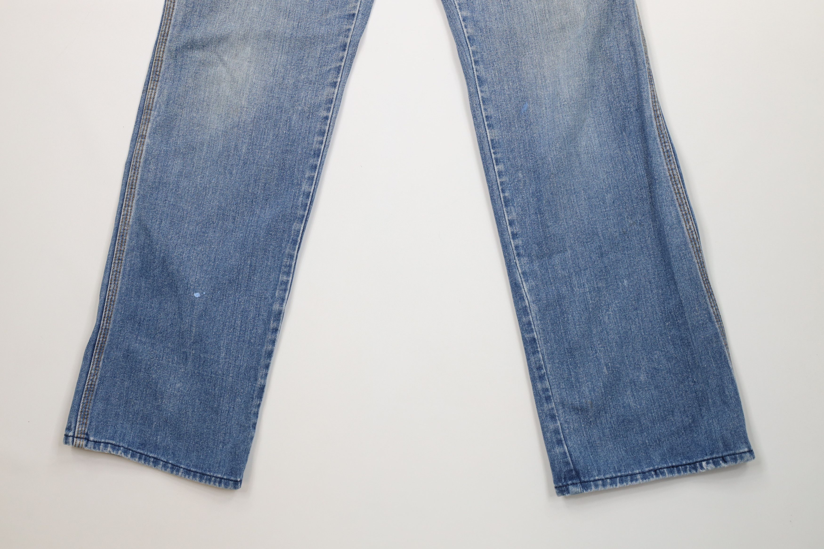Vintage Vintage 70s Streetwear Wide Leg Denim Jeans Blue Cotton Size 36" / US 14 / IT 50 - 4 Thumbnail