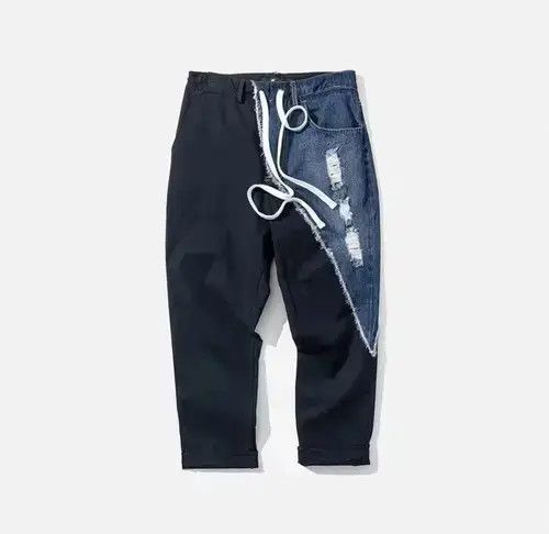 Other 20SS Indigo Union Japan Navy Patchwork Denim Pants Size US 32 / EU 48 - 2 Thumbnail